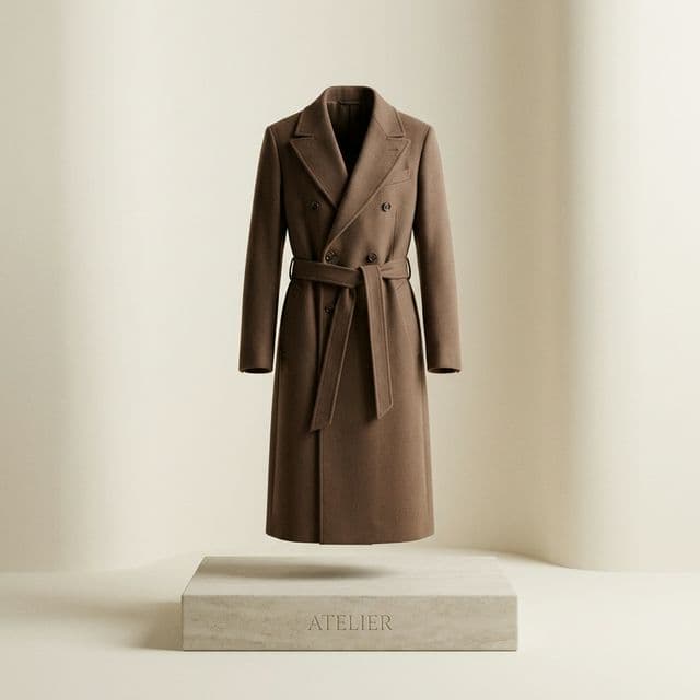 Double-Breasted Wool Coat
