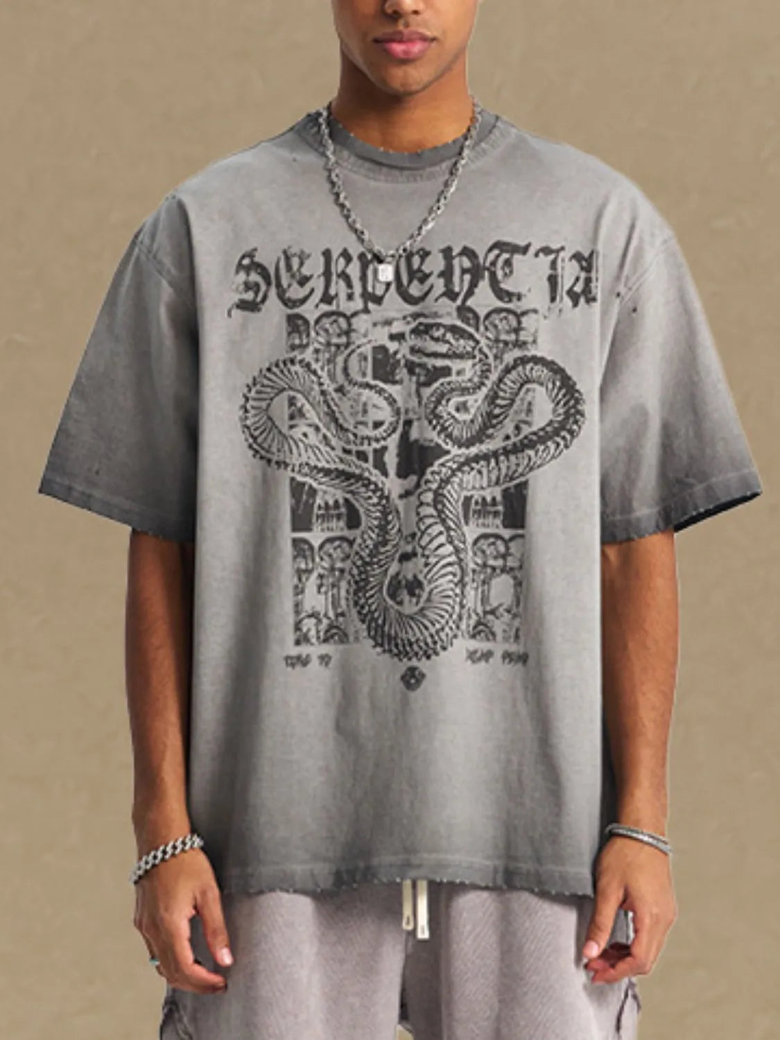 Men's Graphic Round Neck Half Sleeve T-Shirt