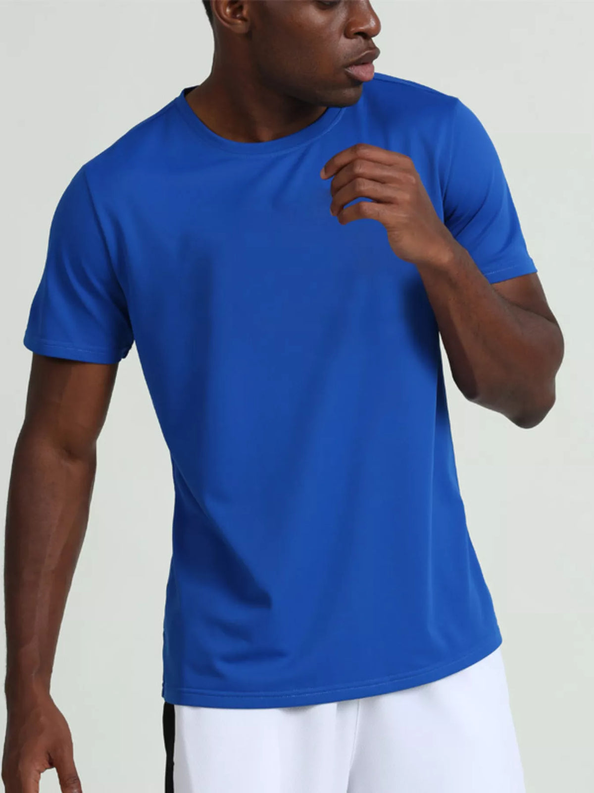 Men's Plus Size Solid Color Round Neck T-Shirt
