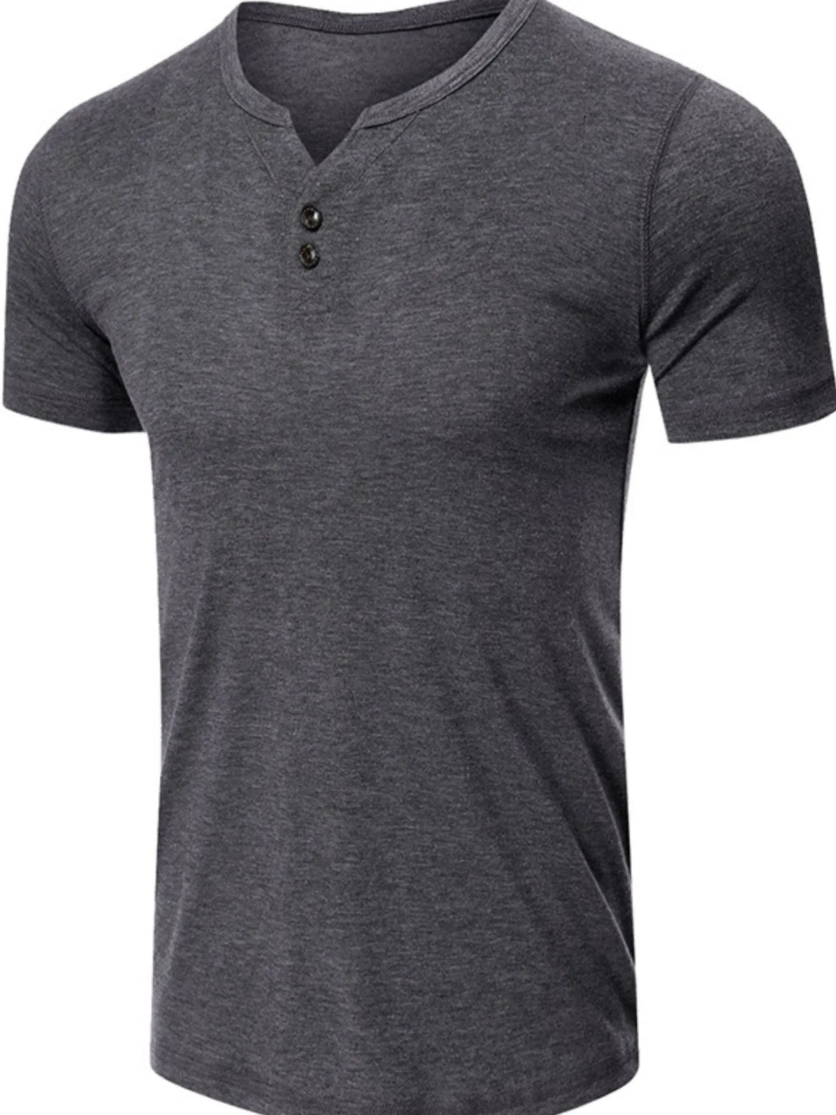 Men's Henley Short Sleeve Polo Top