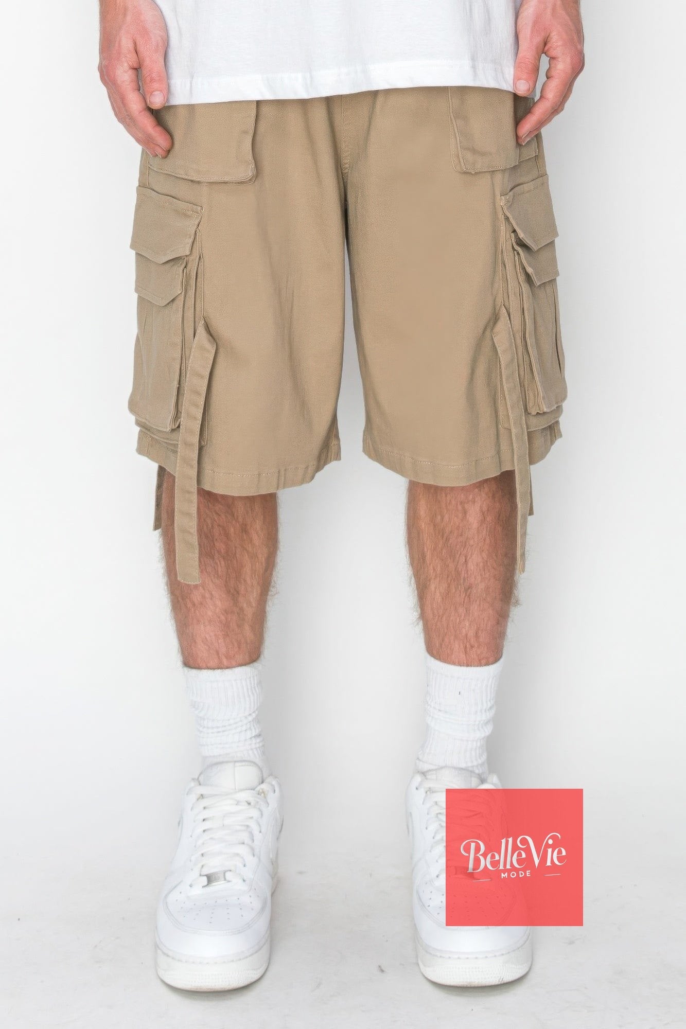 BelleVie Mode 2XL Twill Tuility Jogger Shorts