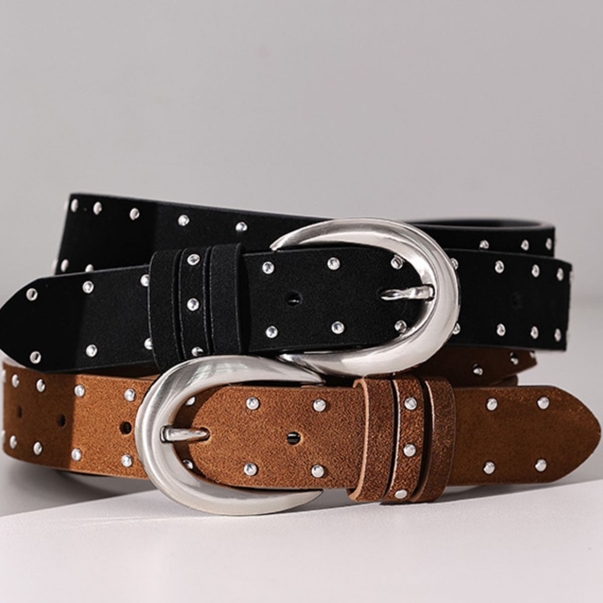 Adjustable Fit Studded Belt