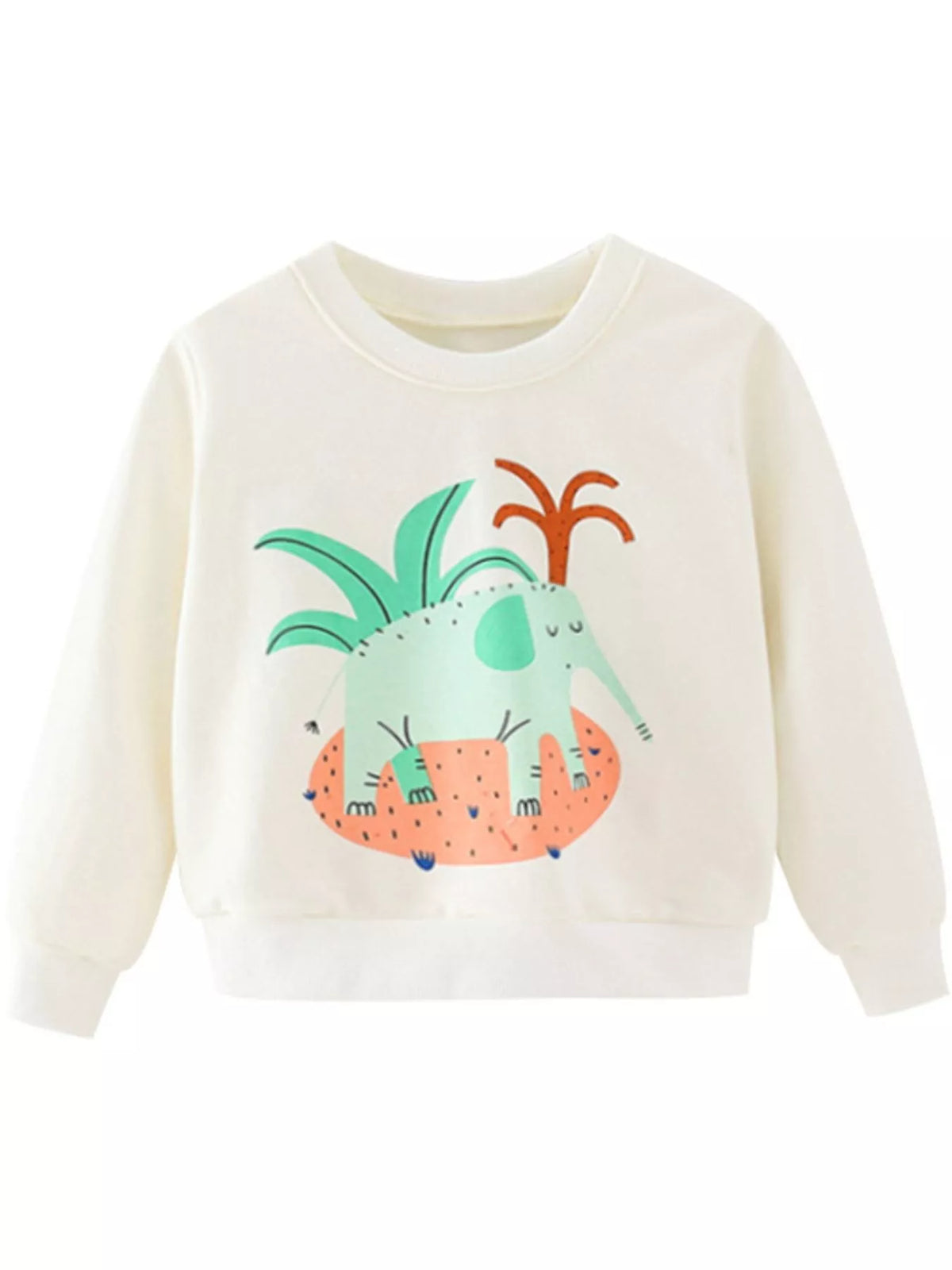 Children's Elephant Crew Neck Sweatshirt