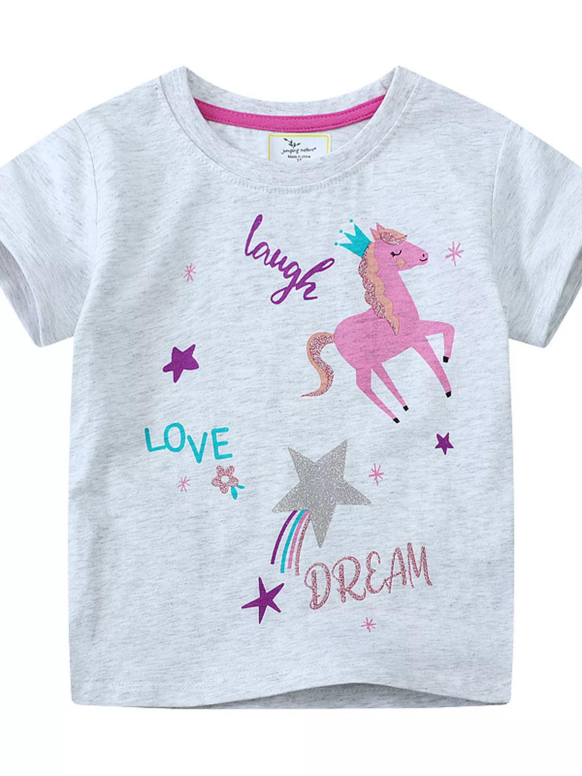 Children's Unicorn Graphic Short Sleeve T-Shirt