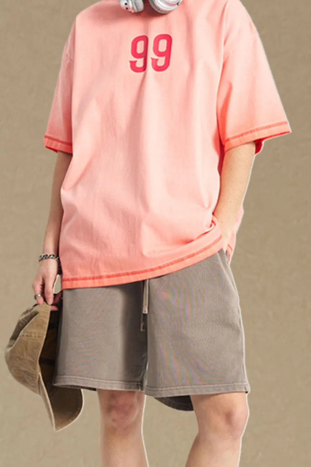 Men's Number Round Neck Half Sleeve T-Shirt