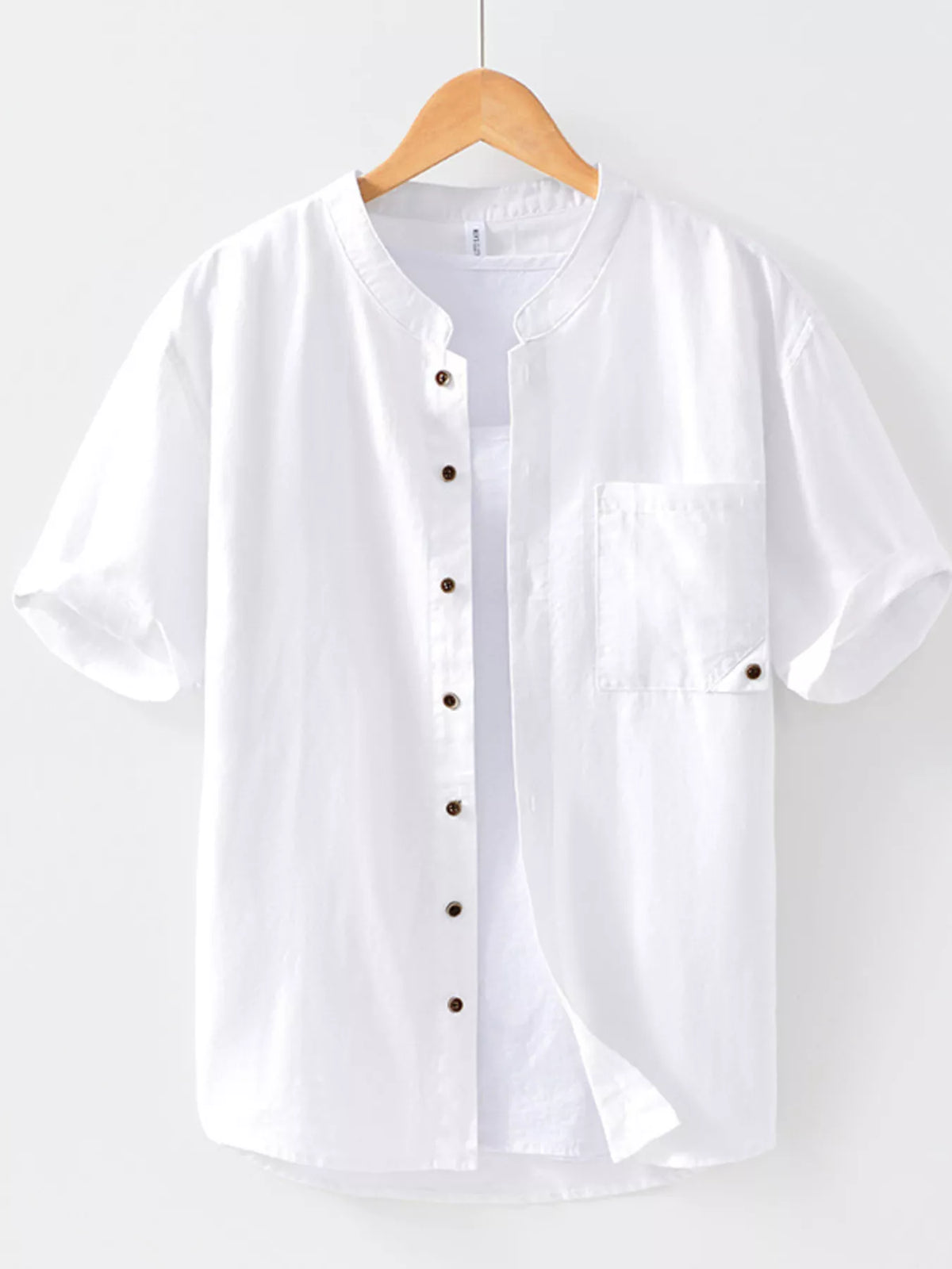 Men's Plus Size Casual Button Up Short Sleeve Shirt