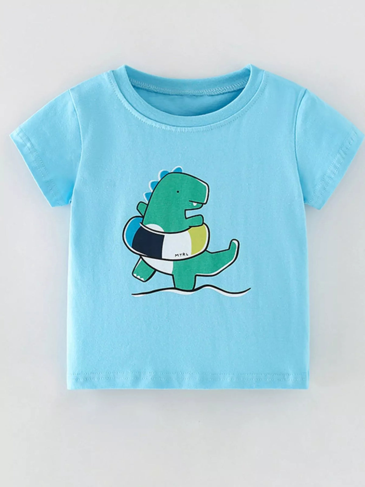 Children's Cute Dinosaur Graphic Short Sleeve T-Shirt