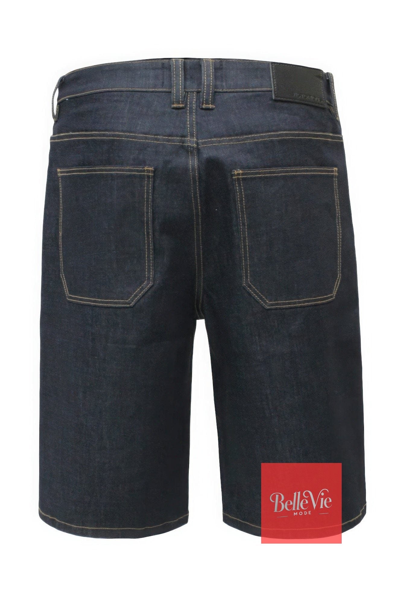 BelleVie Mode Baggy Fit Raw Denim Shorts