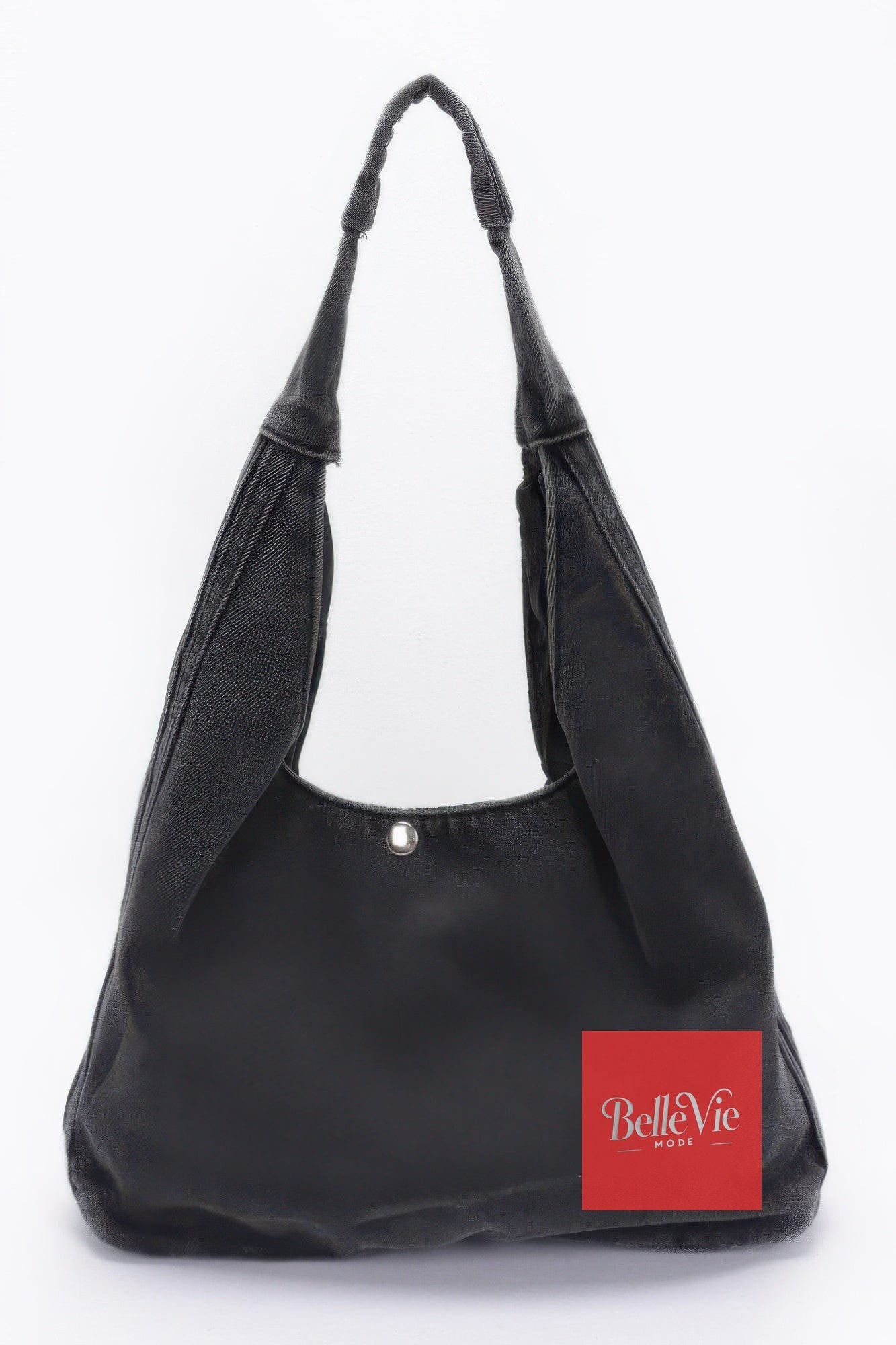 BelleVie Mode Black Denim Hobo Bag