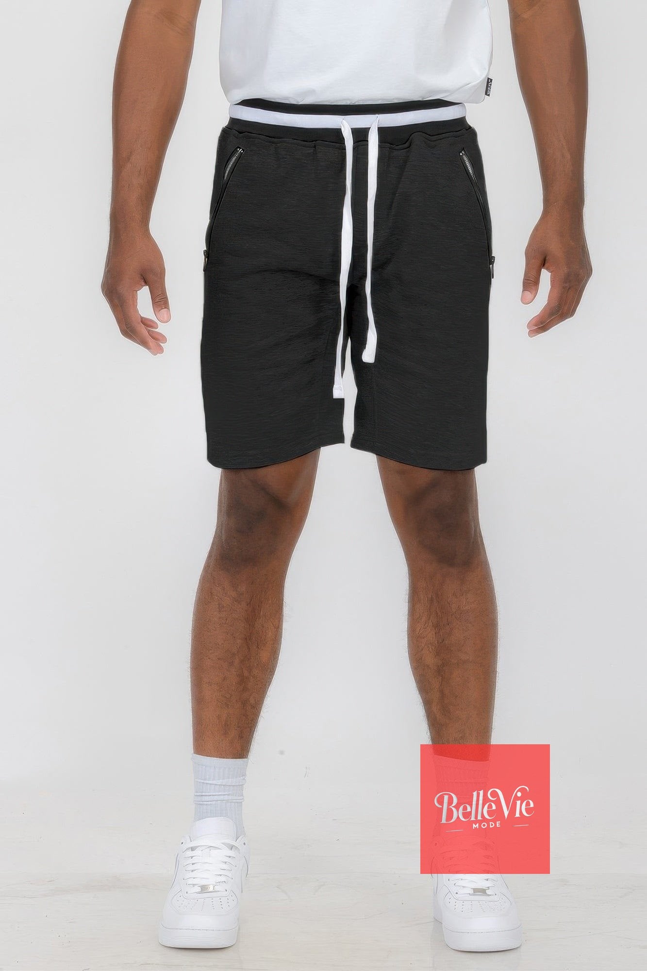 BelleVie Mode Black / S Mens French Terry Sweat Short