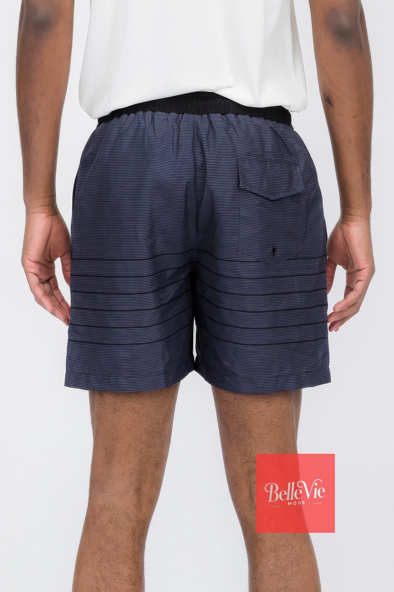 BelleVie Mode Blue Stripes Swim Shorts