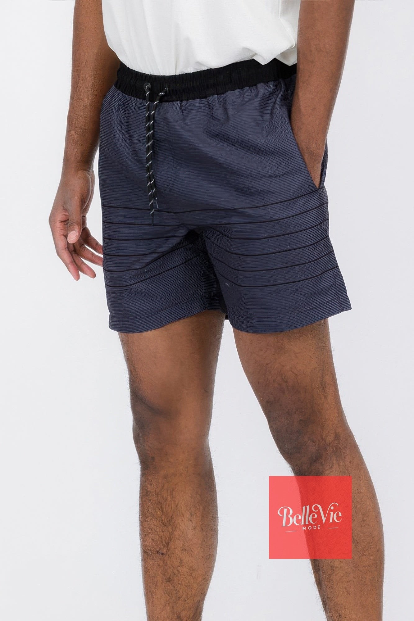 BelleVie Mode Blue Stripes Swim Shorts