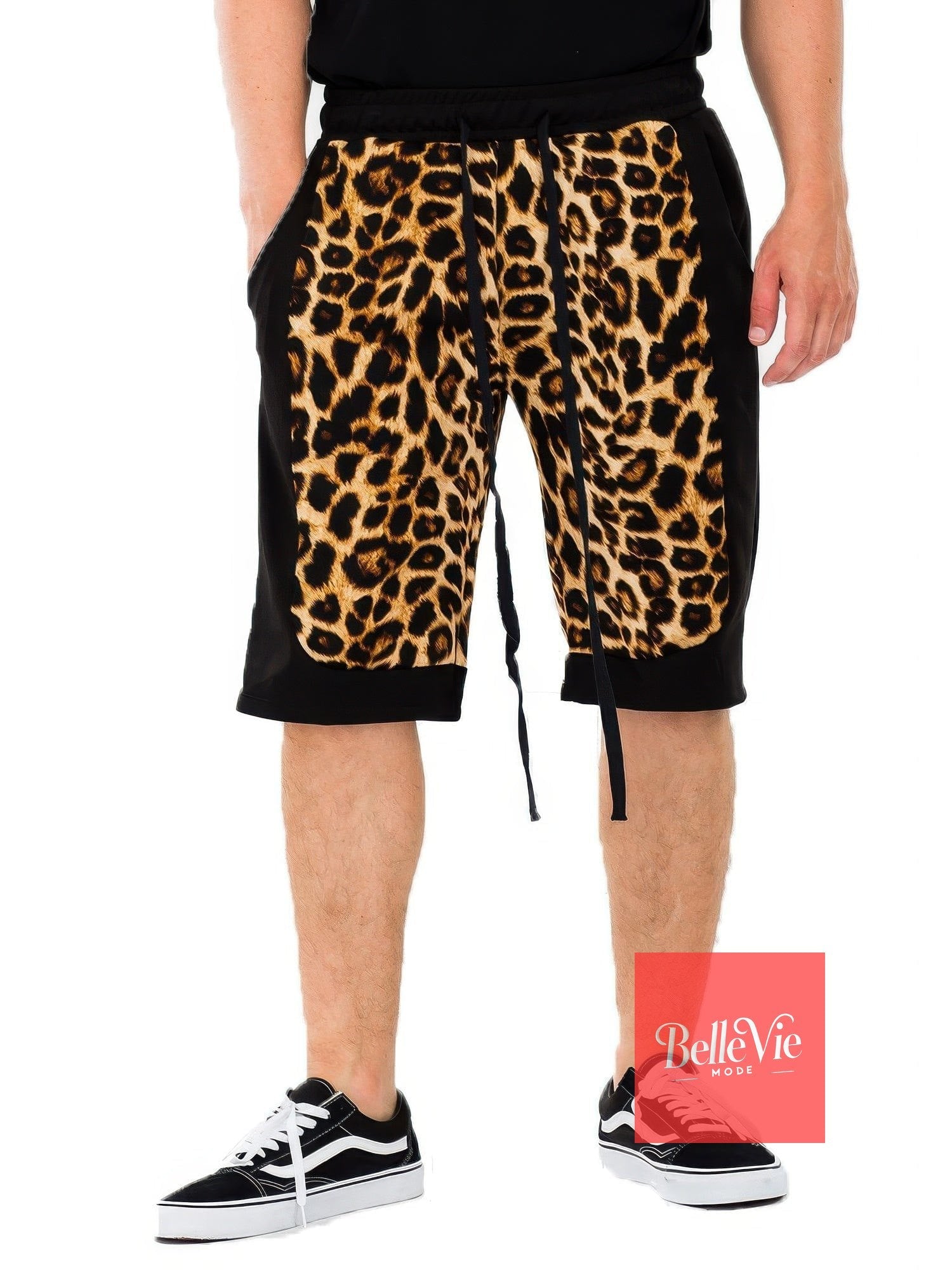 BelleVie Mode Brown / S Cheetah Contrast Shorts