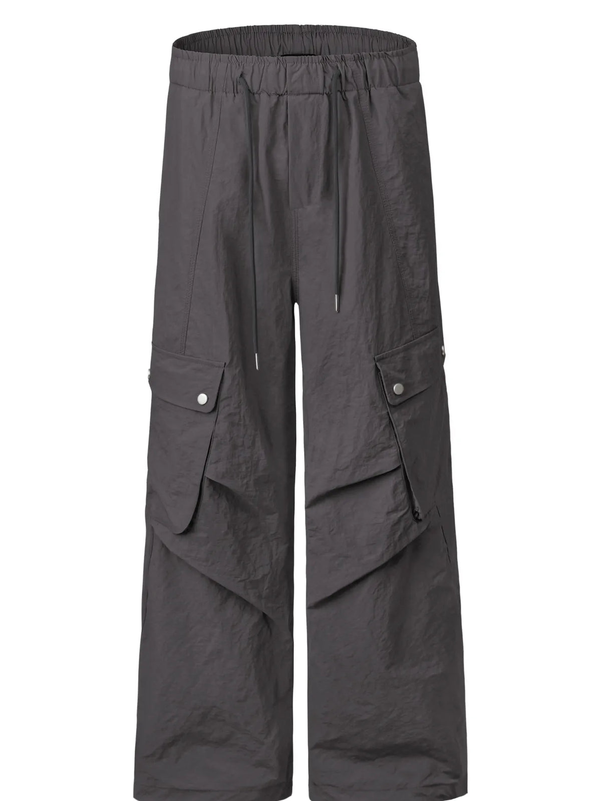 Men's Wide Leg Cargo Pants with Drawstring Waist