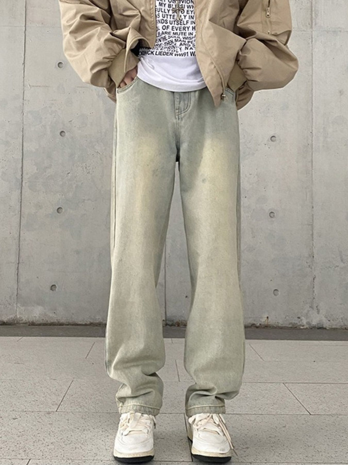 Men's Full Size Wide Leg Jeans Plus Size