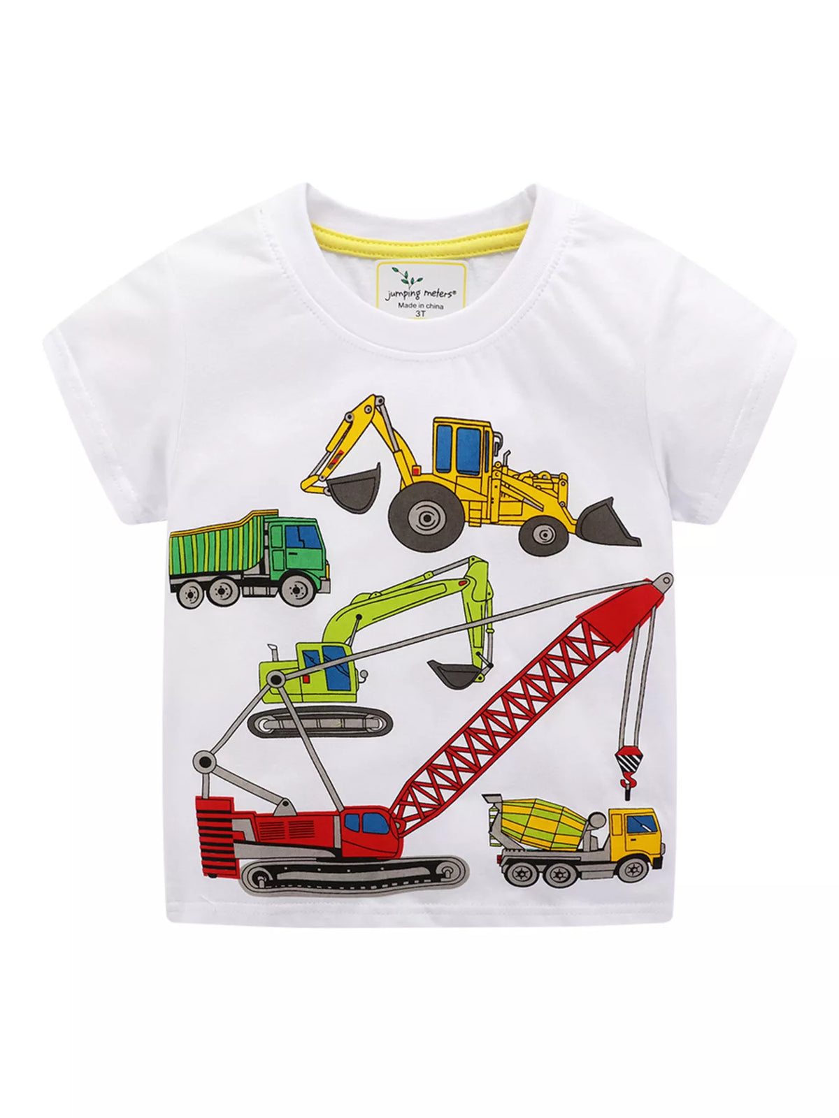 Children's Construction Vehicle Short Sleeve T-Shirt