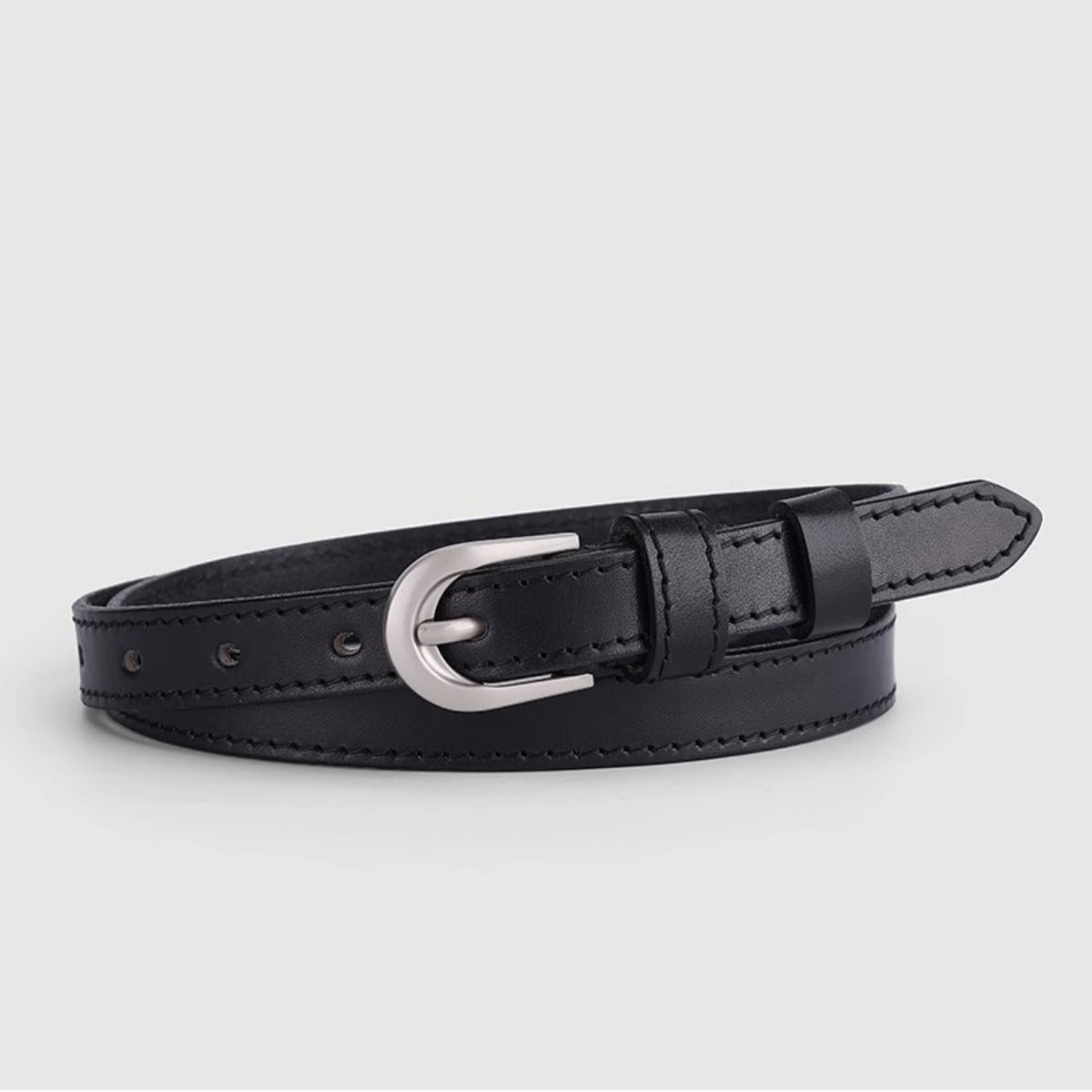 Leather Skinny Belt