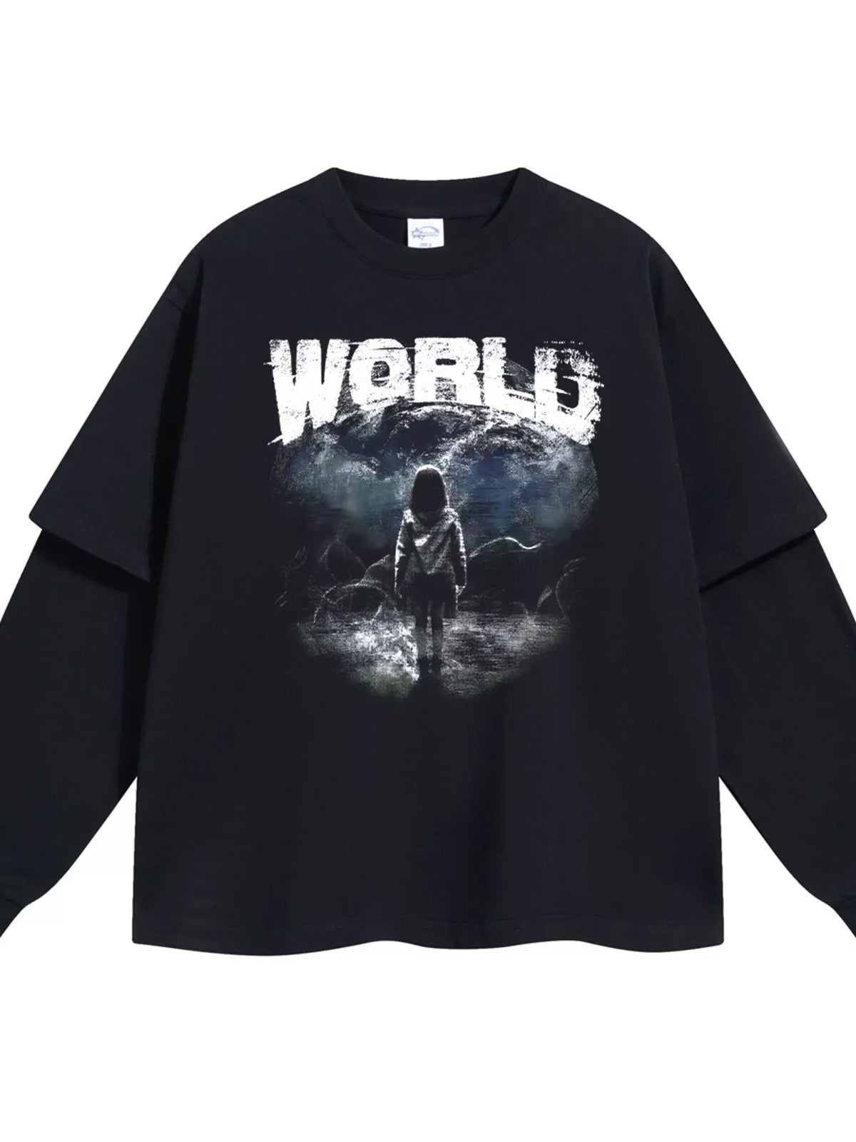 Men's World Graphic Long Sleeve T-Shirt