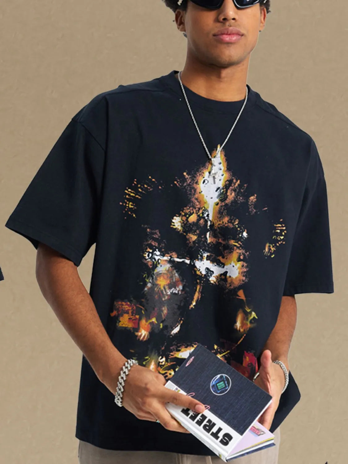 Men's Graphic Round Neck Half Sleeve T-Shirt