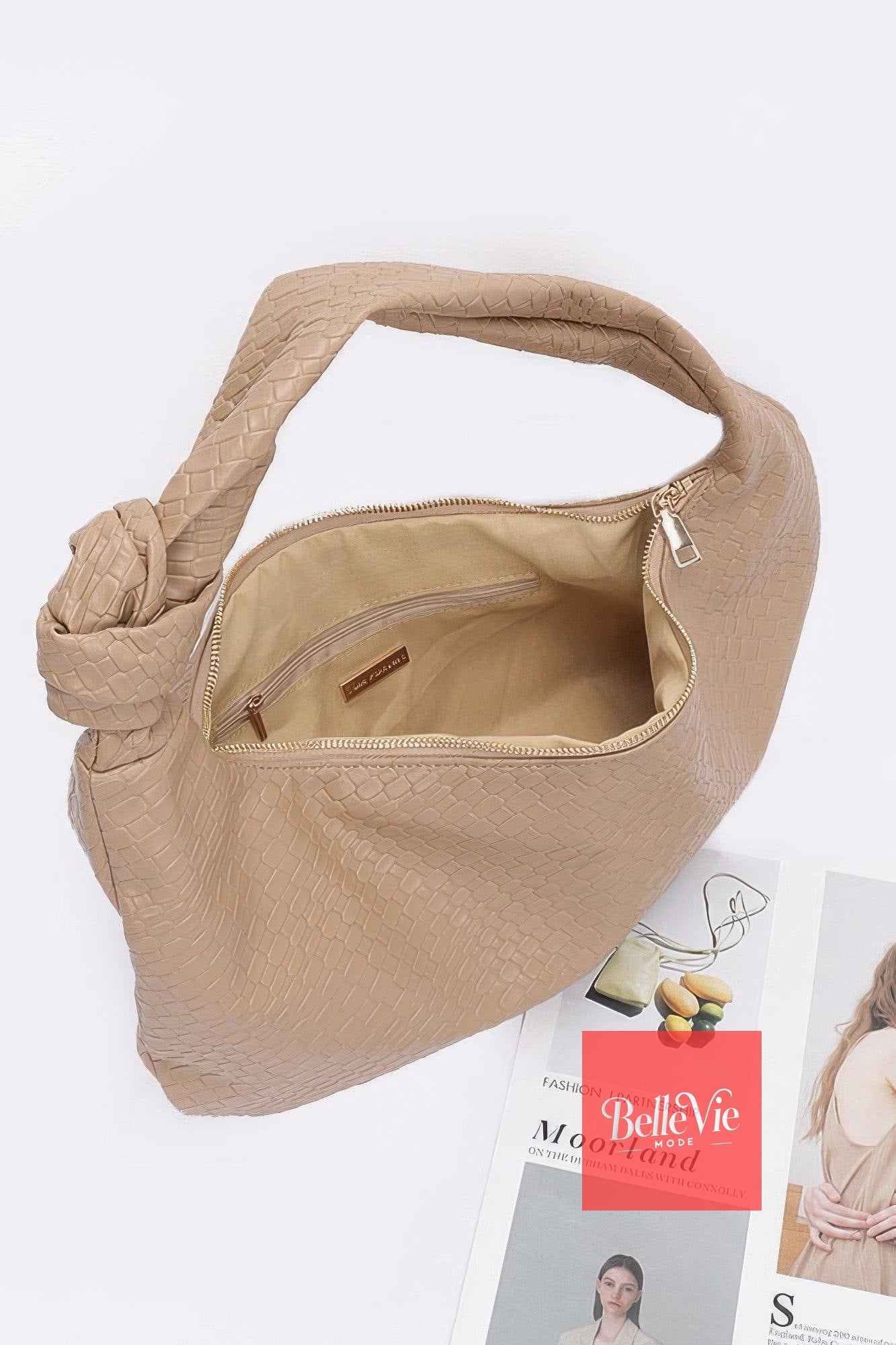 BelleVie Mode Embossed Faux Leather Big Hobo Bag