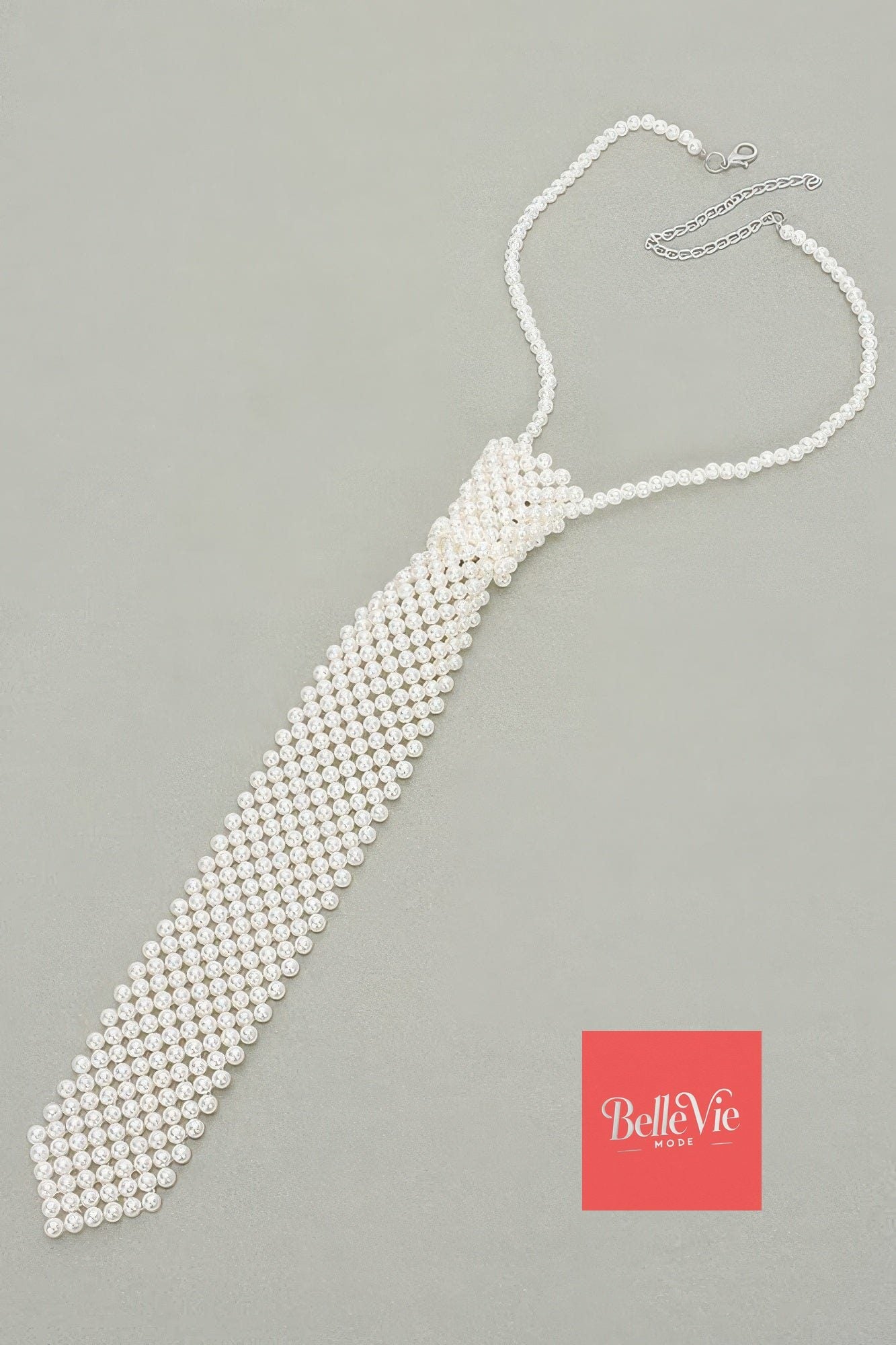 BelleVie Mode Faux Pearl Polyester Necktie Necklace