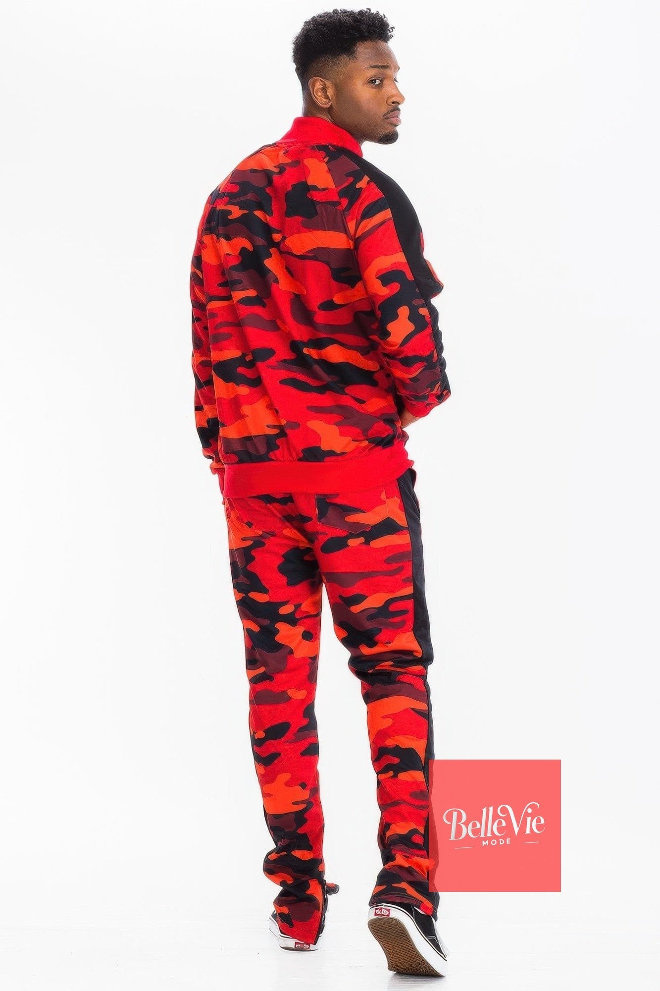 BelleVie Mode Full Camo With Stripe Track Bottom Pants