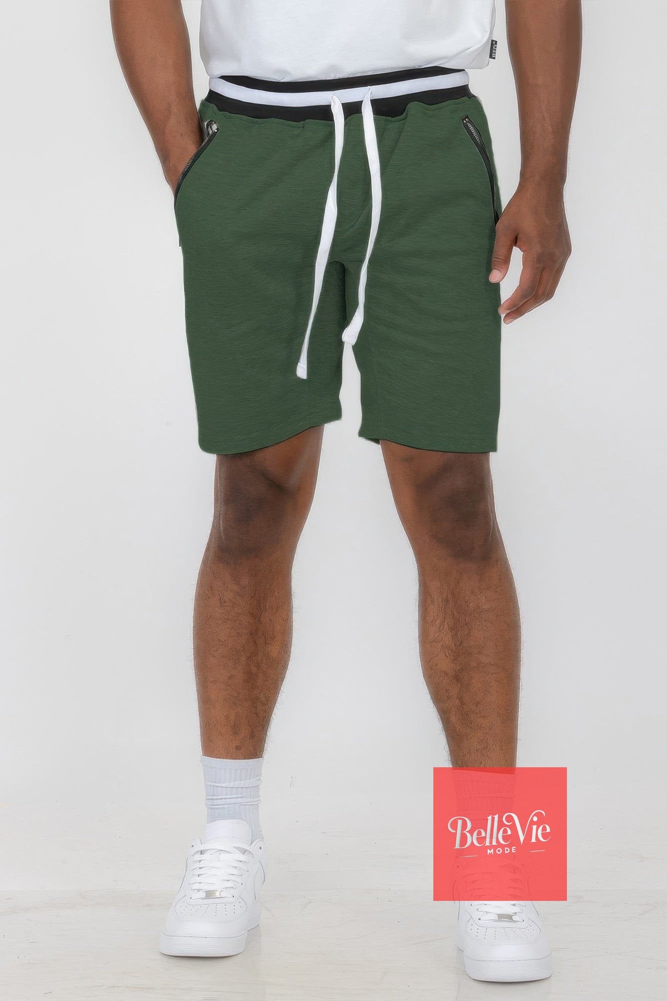 BelleVie Mode Hunter Green / S Mens French Terry Sweat Short