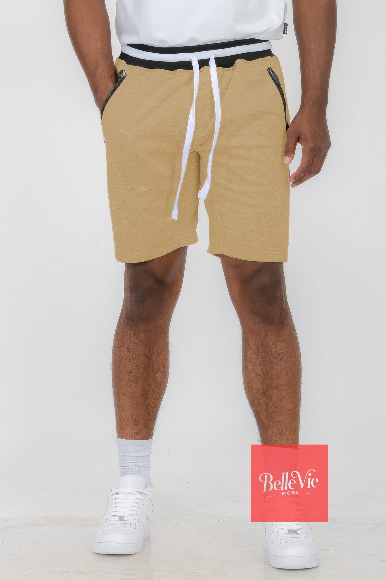 BelleVie Mode Khaki / S Mens French Terry Sweat Short