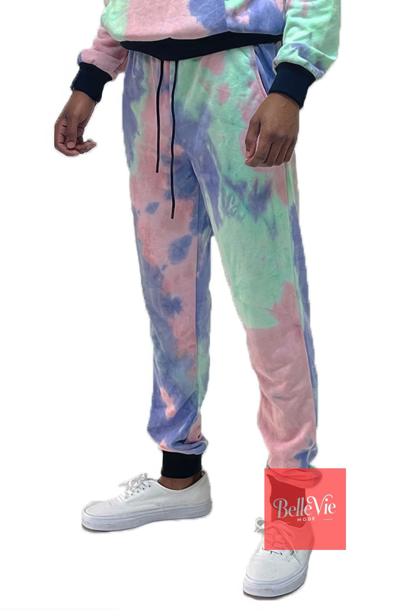 BelleVie Mode Lime purple / S Cotton Tye Dye Sweat Pants