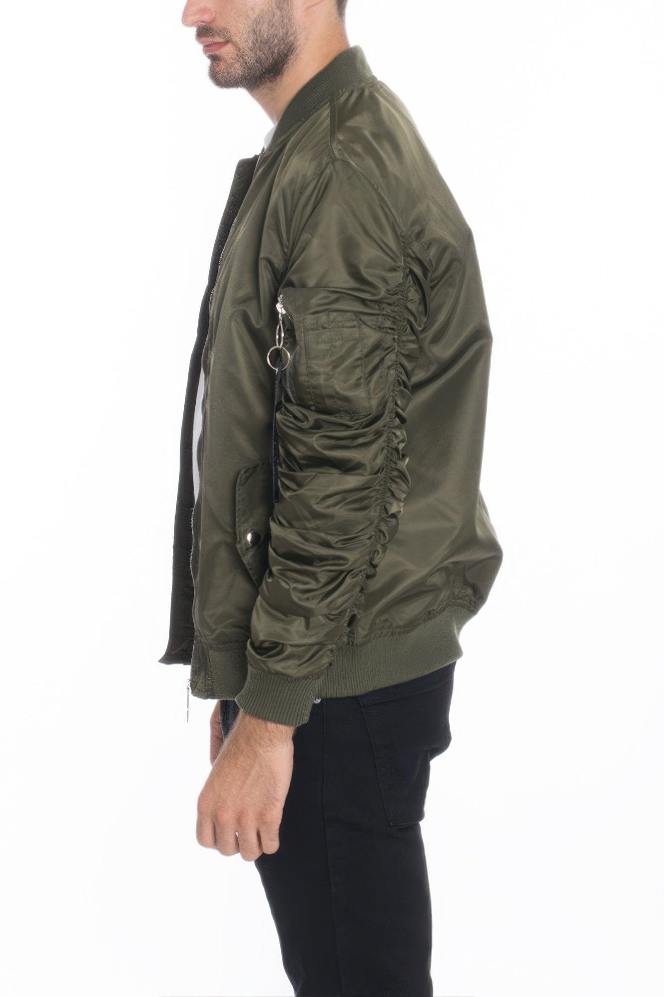 BelleVie Mode Men's Casual Ma-1 Flight Lined Bomber Jacket