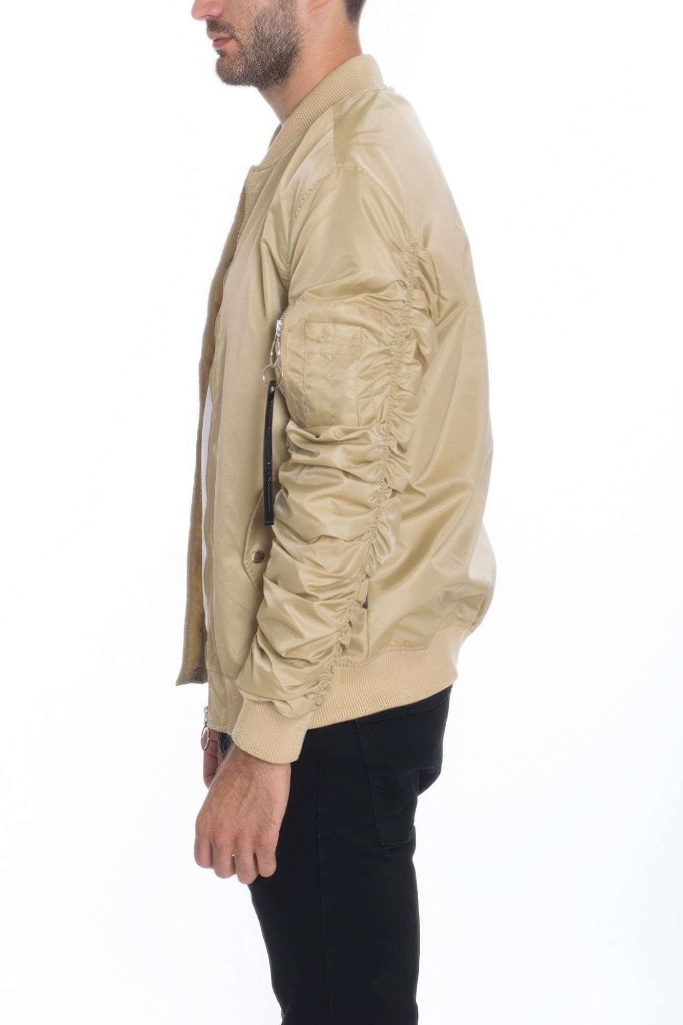 BelleVie Mode Men's Casual Ma-1 Flight Lined Bomber Jacket