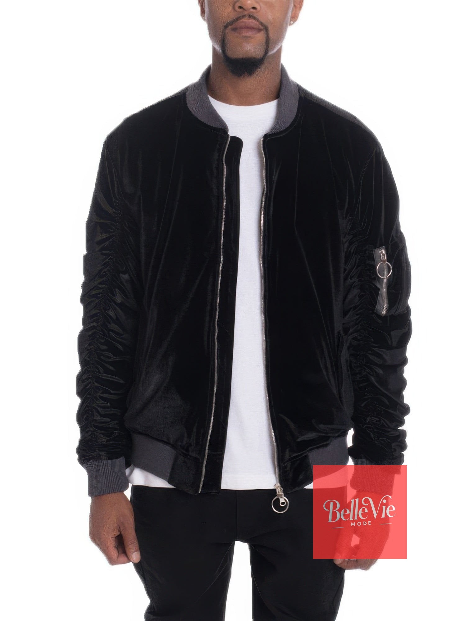 BelleVie Mode Men's Casual Slim Fit Bomber Jacket