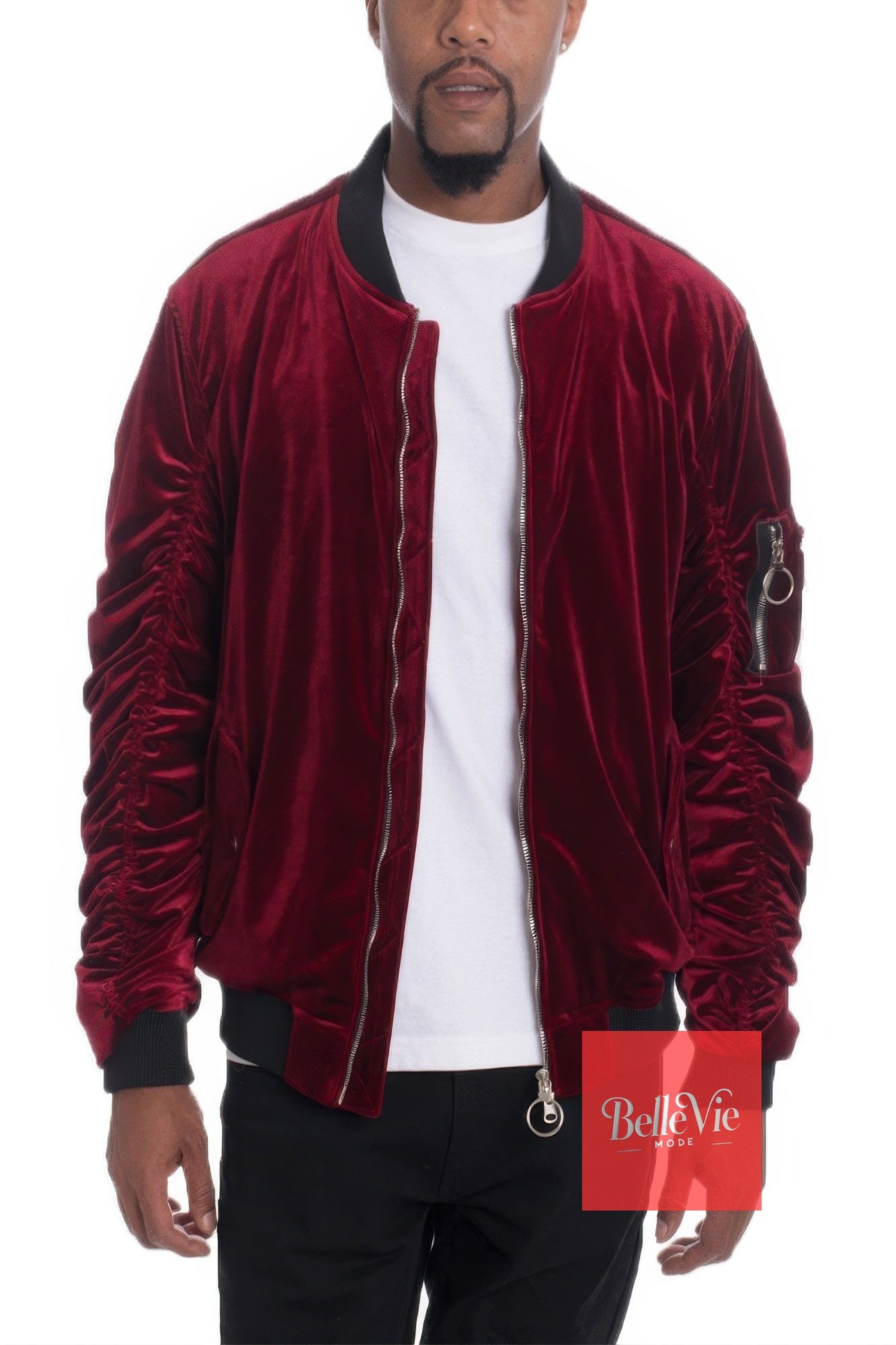 BelleVie Mode Men's Casual Slim Fit Bomber Jacket