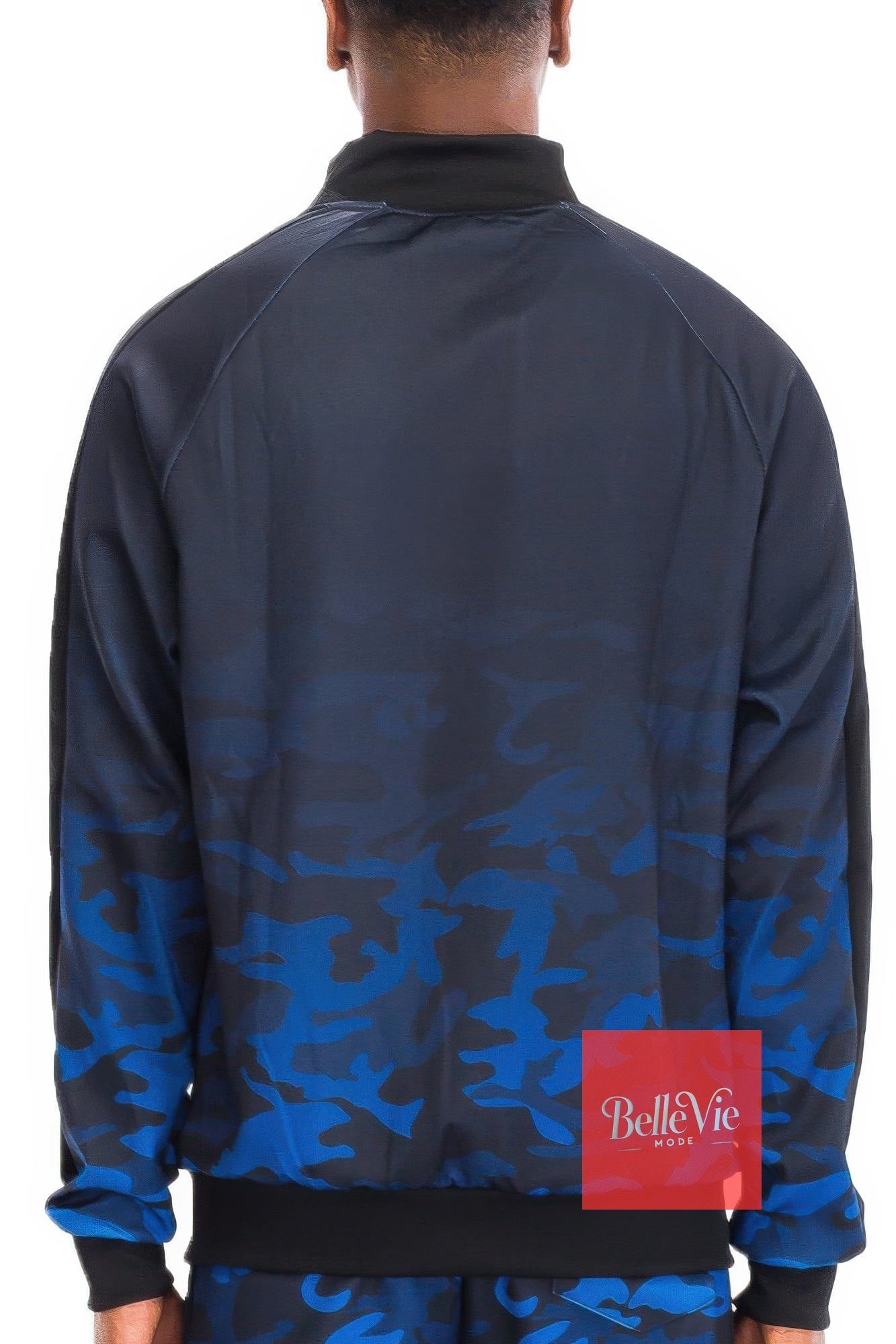 BelleVie Mode Mens Camo Ombre Track Jacket