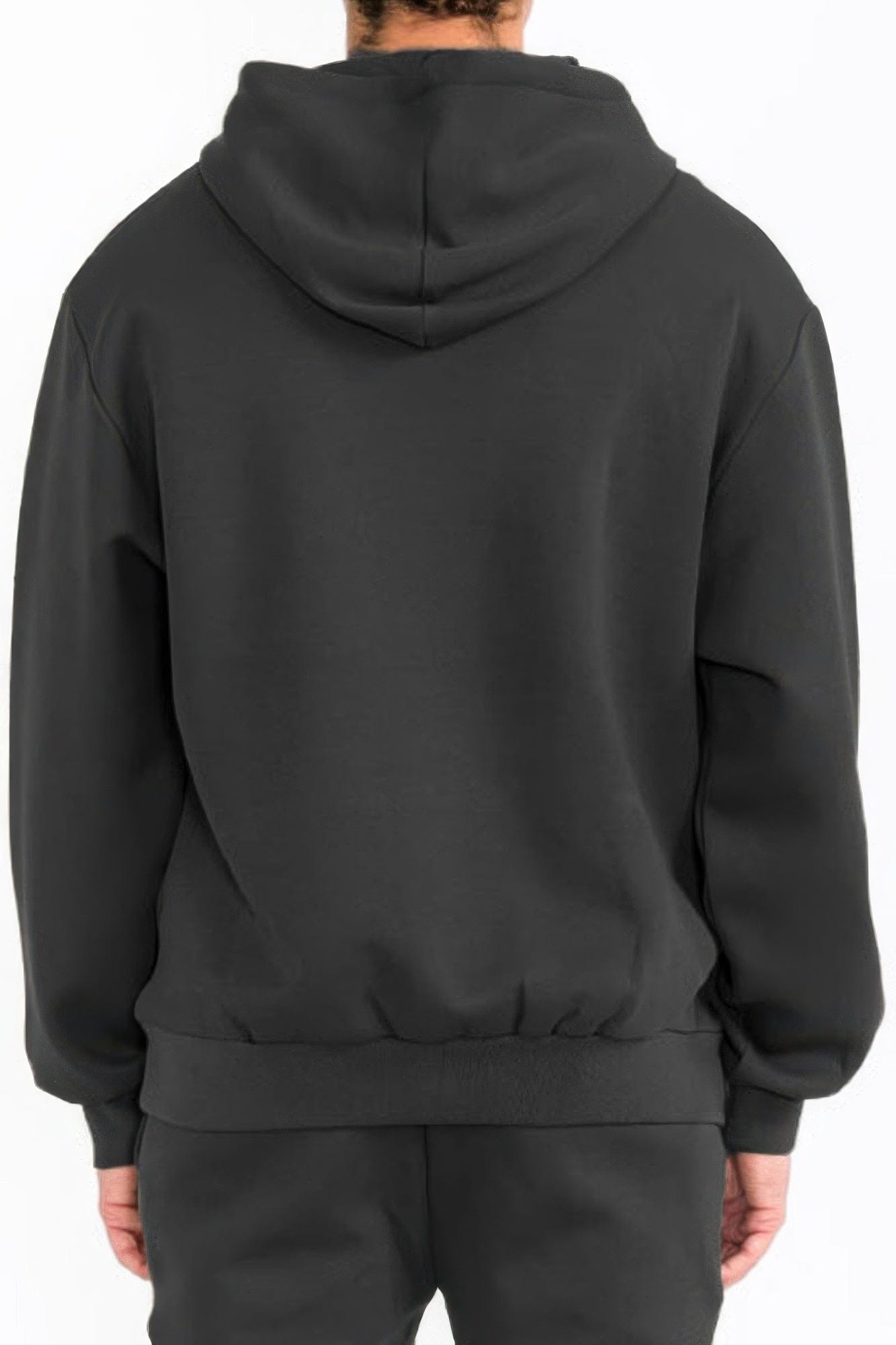 BelleVie Mode Mens Solid Tech Fleece Hoodie