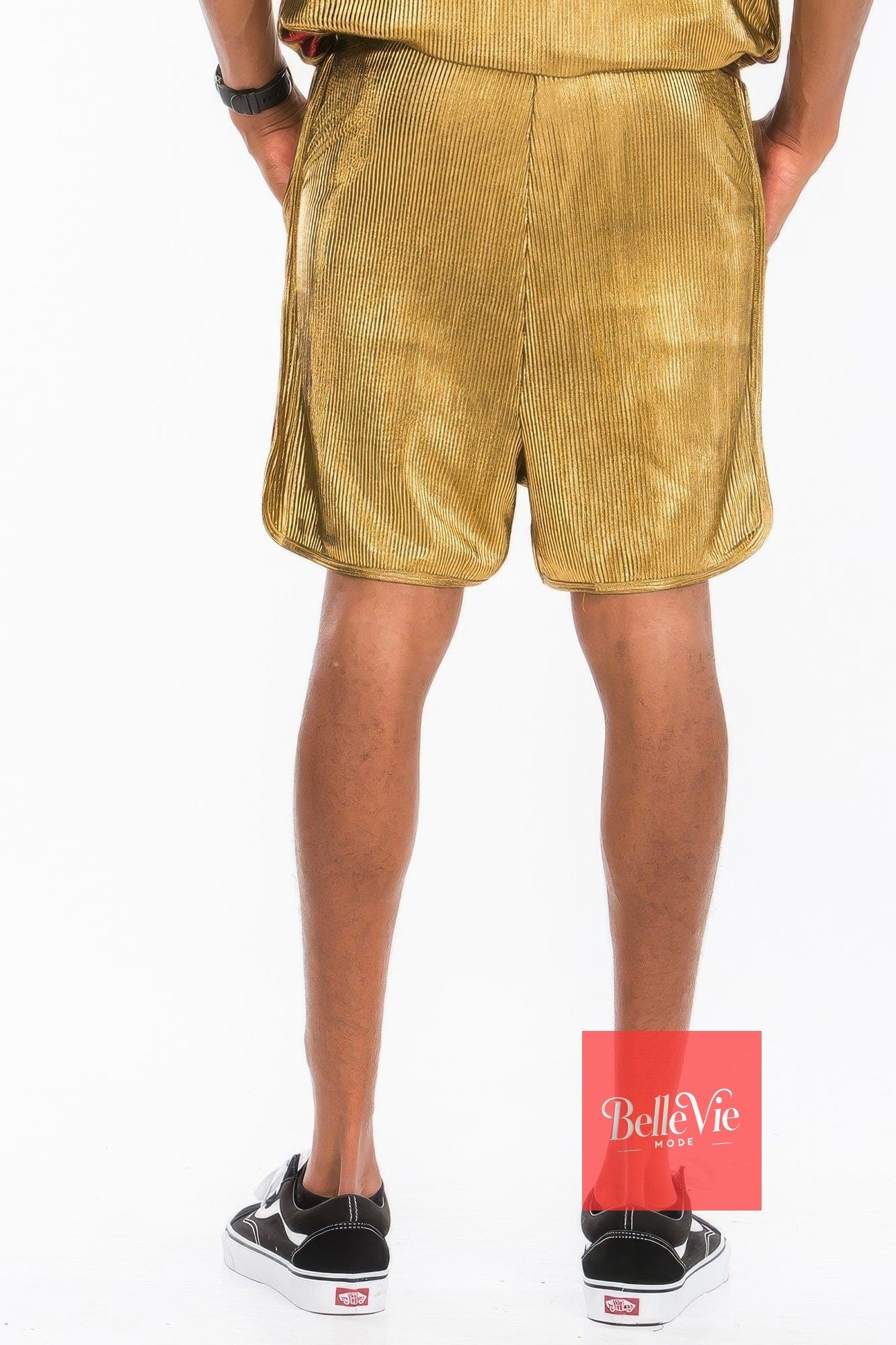 BelleVie Mode Metallic Flick Shorts