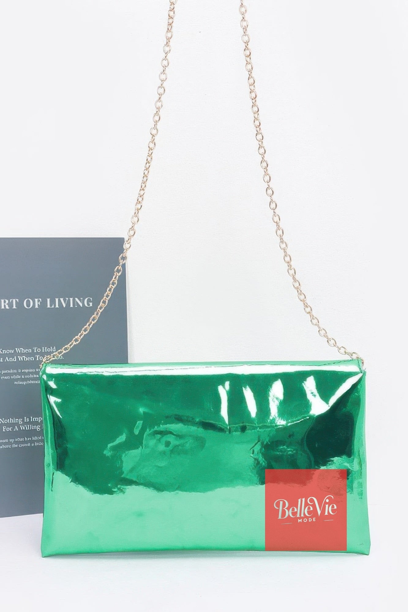 BelleVie Mode Mirror Envelope Clutch