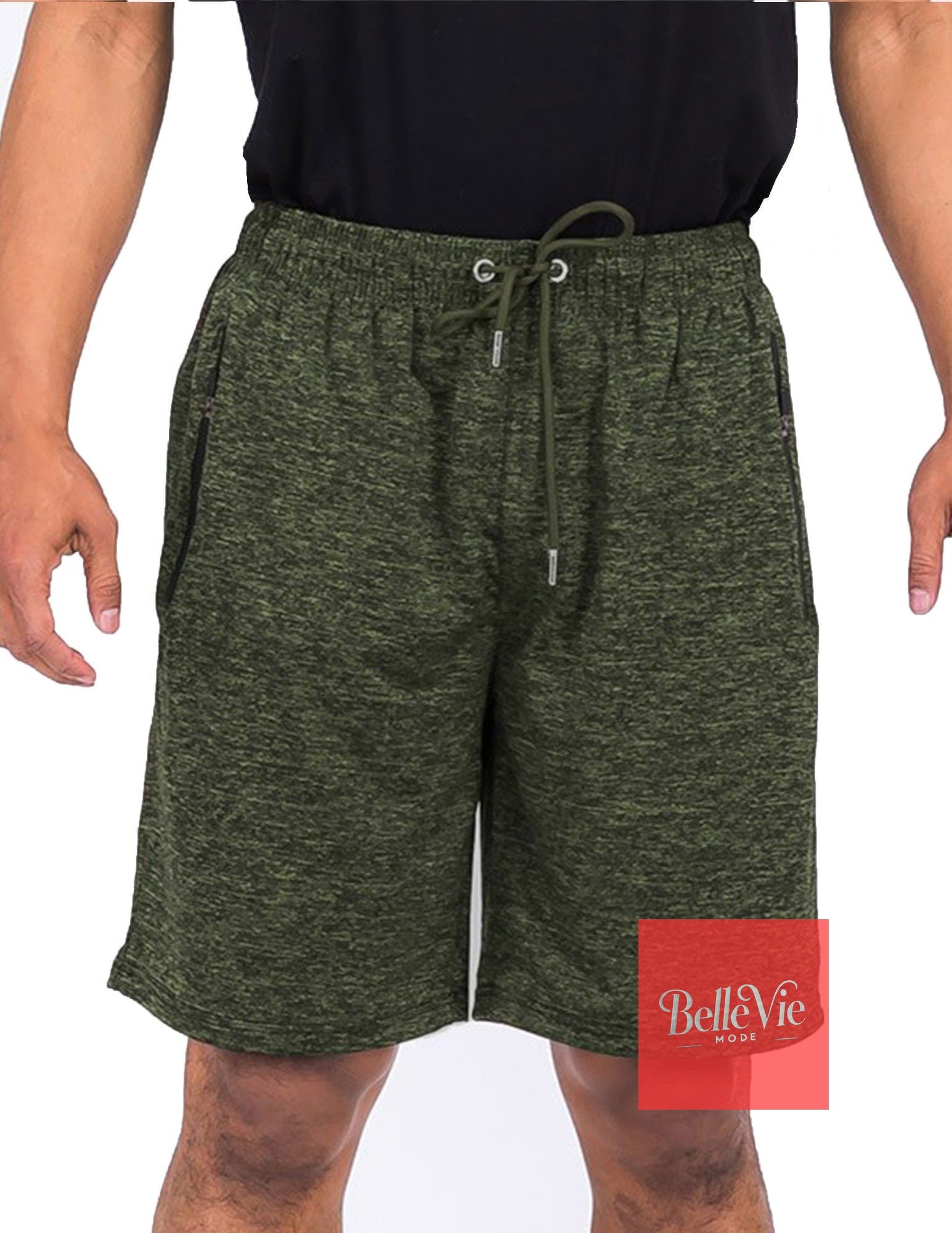 BelleVie Mode Olive / S Light Weight Active Running Shorts