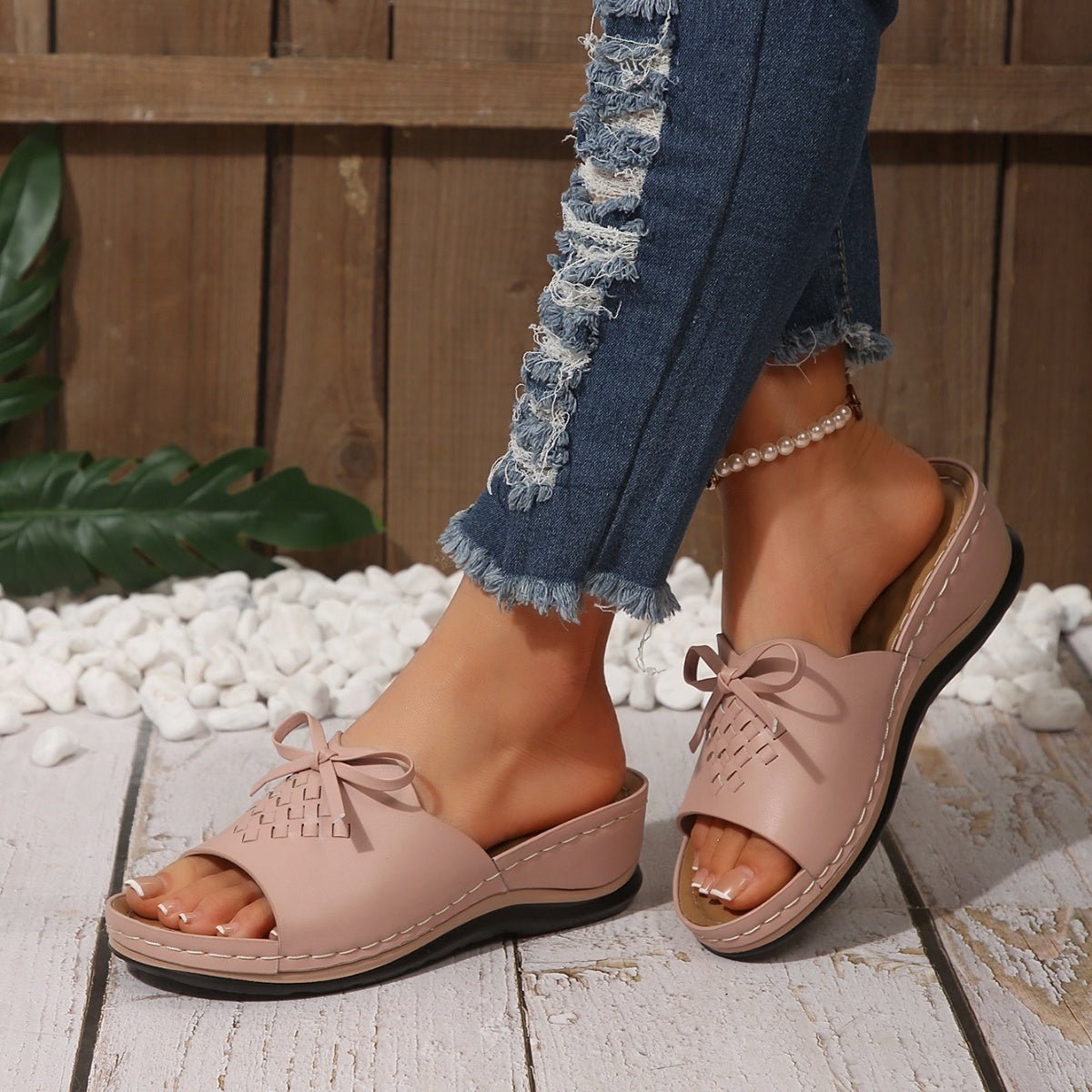 Open Toe Wedge Sandals - BelleVieMode