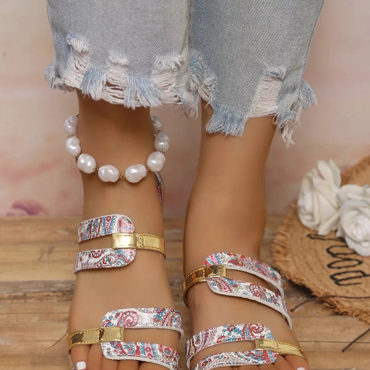 Open Toe Wedge Sandals - BelleVieMode