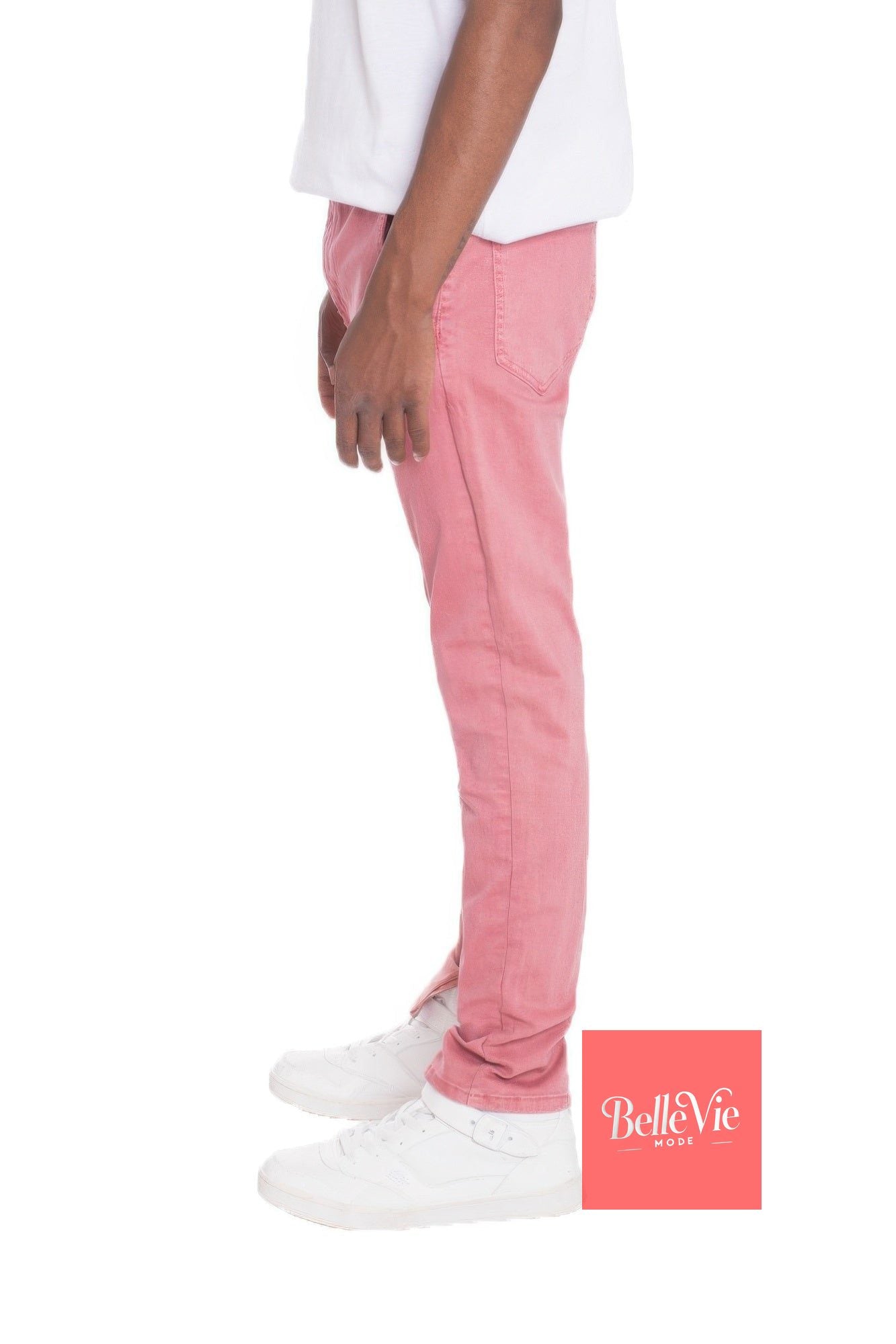 BelleVie Mode Pink / 30 Distressed Denim Checkered Tape