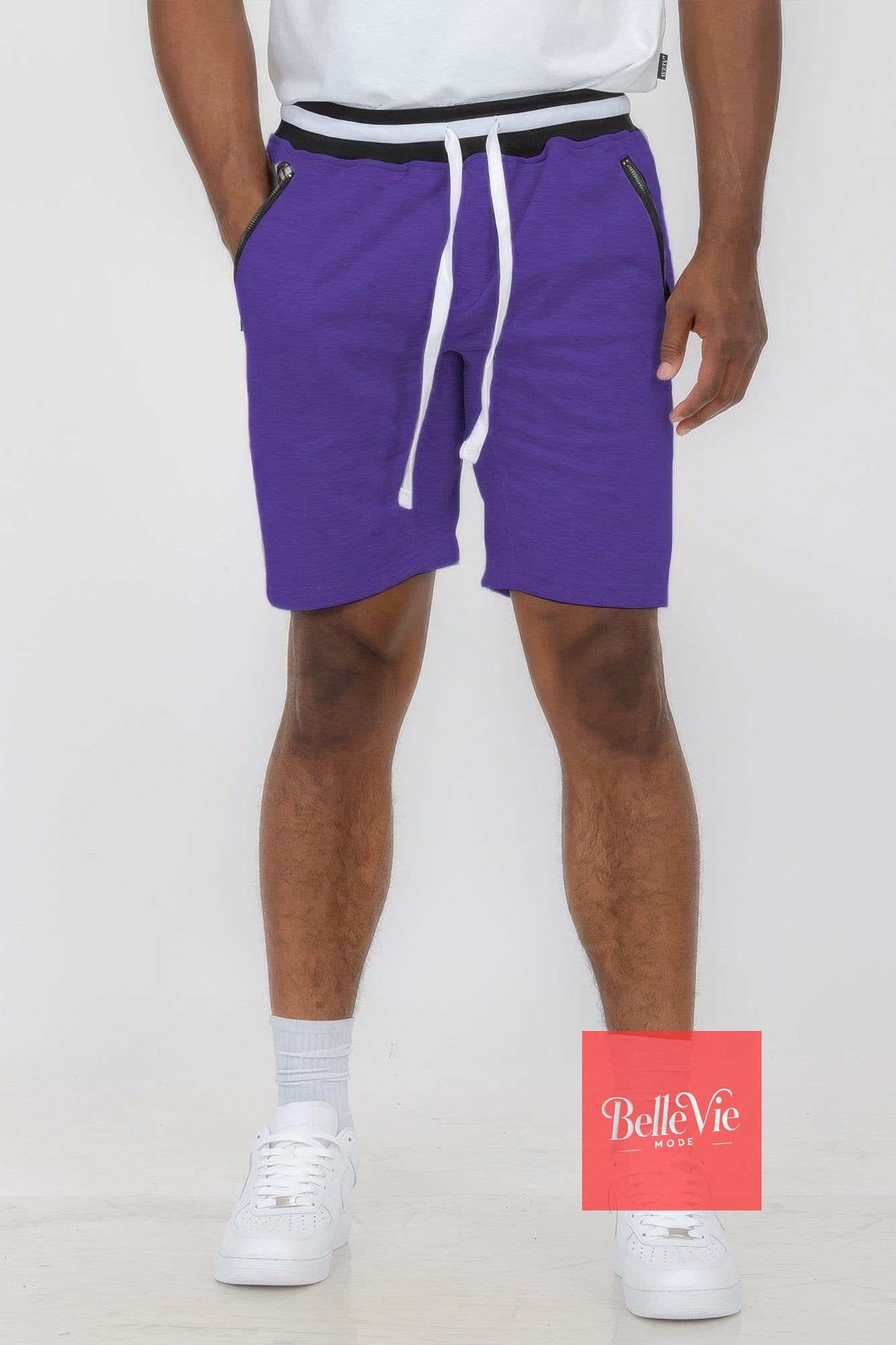 BelleVie Mode Purple / S Mens French Terry Sweat Short