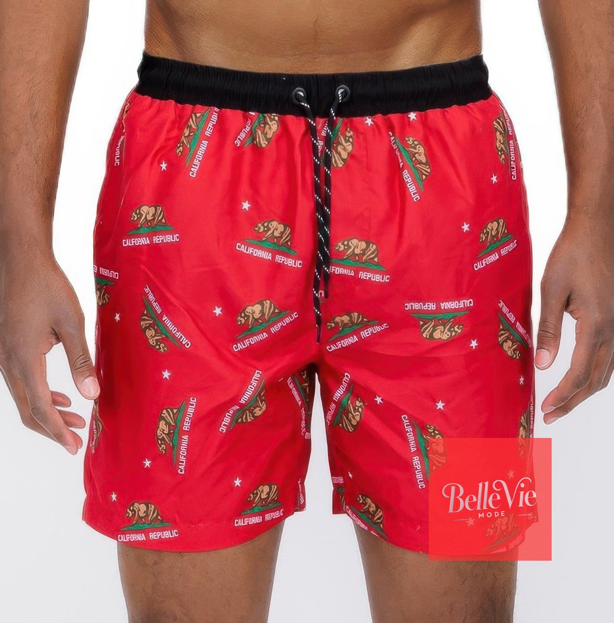 BelleVie Mode Red / S All Cali Swim Shorts