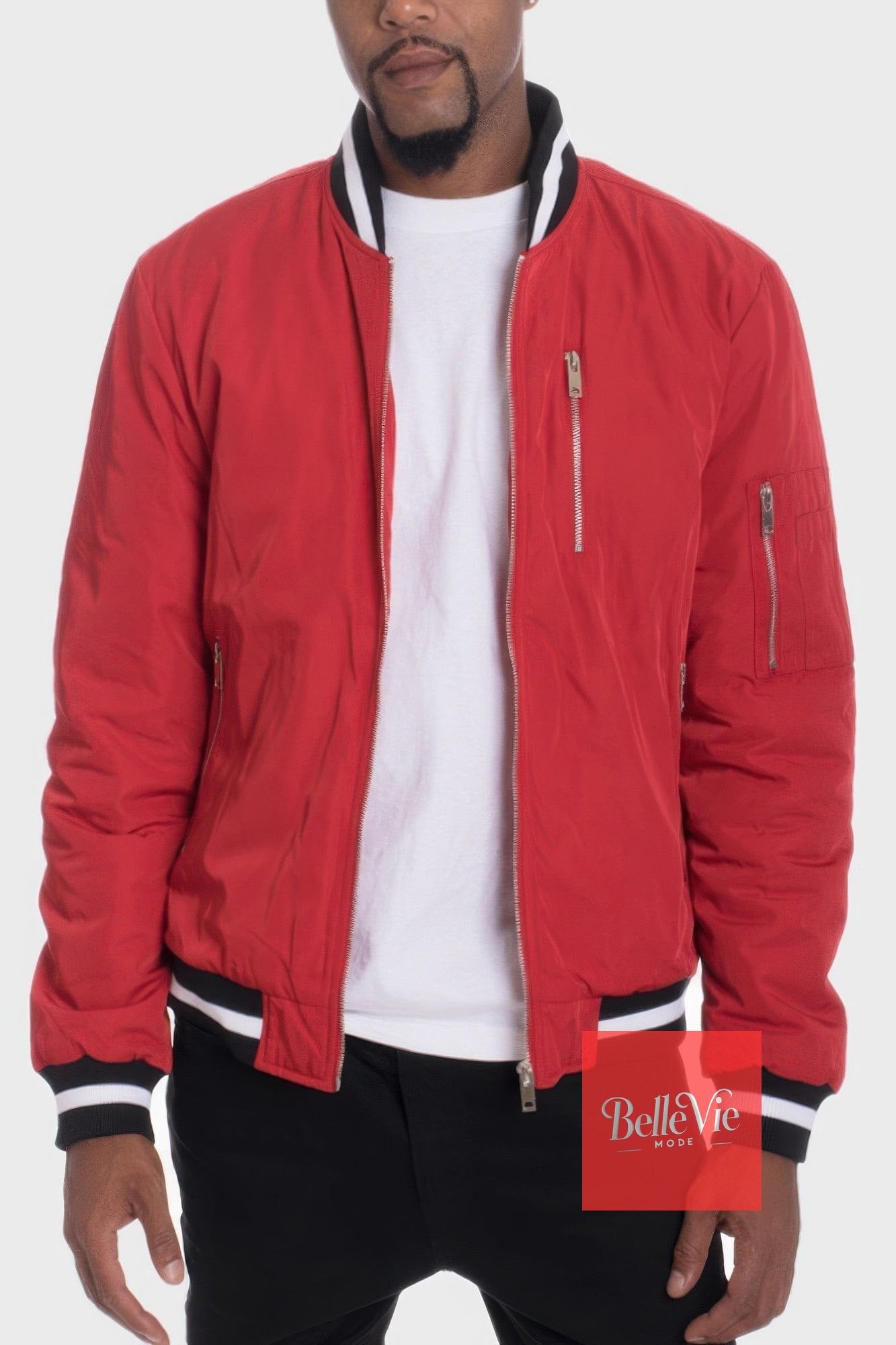 BelleVie Mode Red / S Luxury Padded Twill Jacket