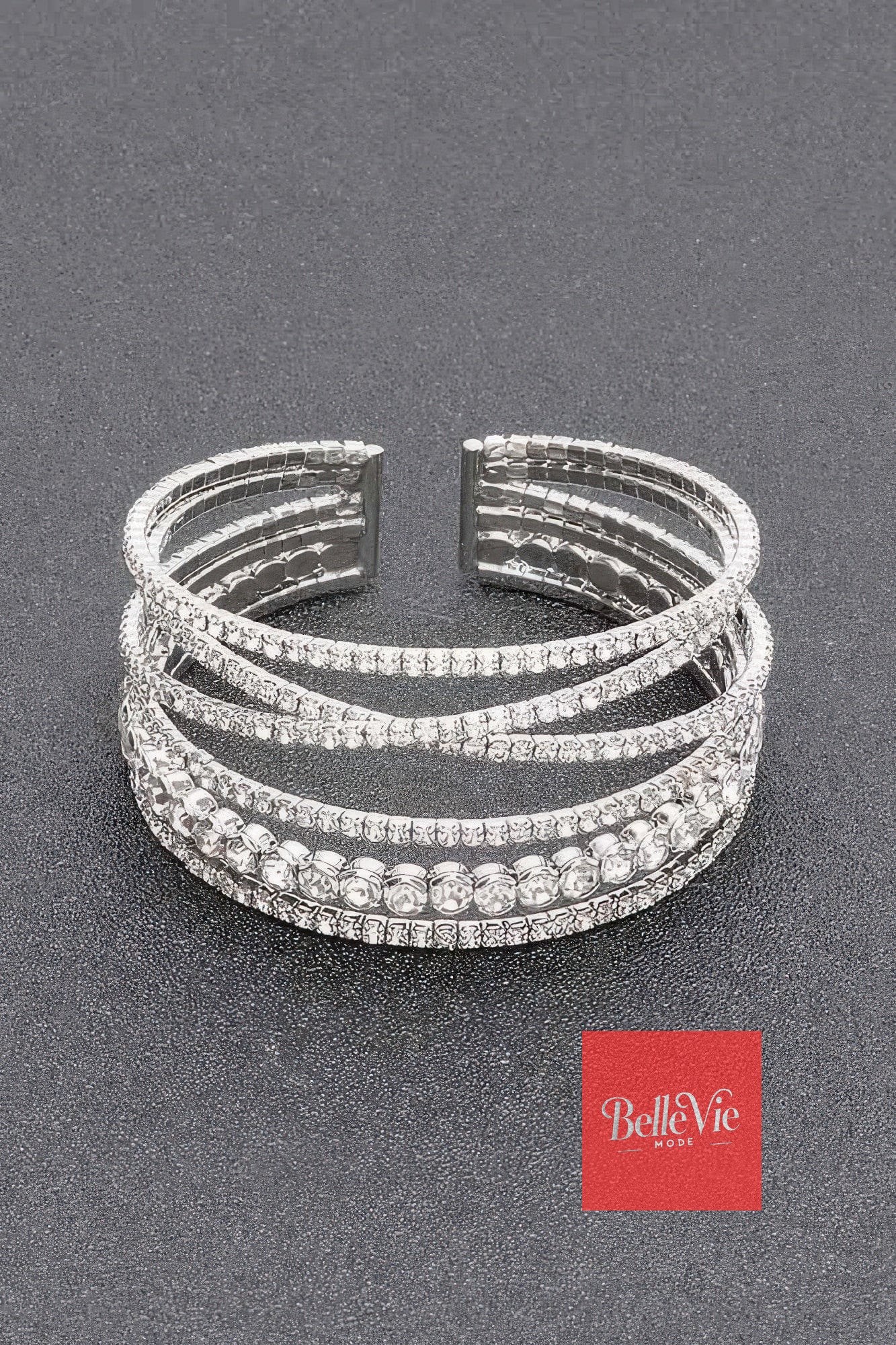 BelleVie Mode Silver clear Rhinestone Bracelet