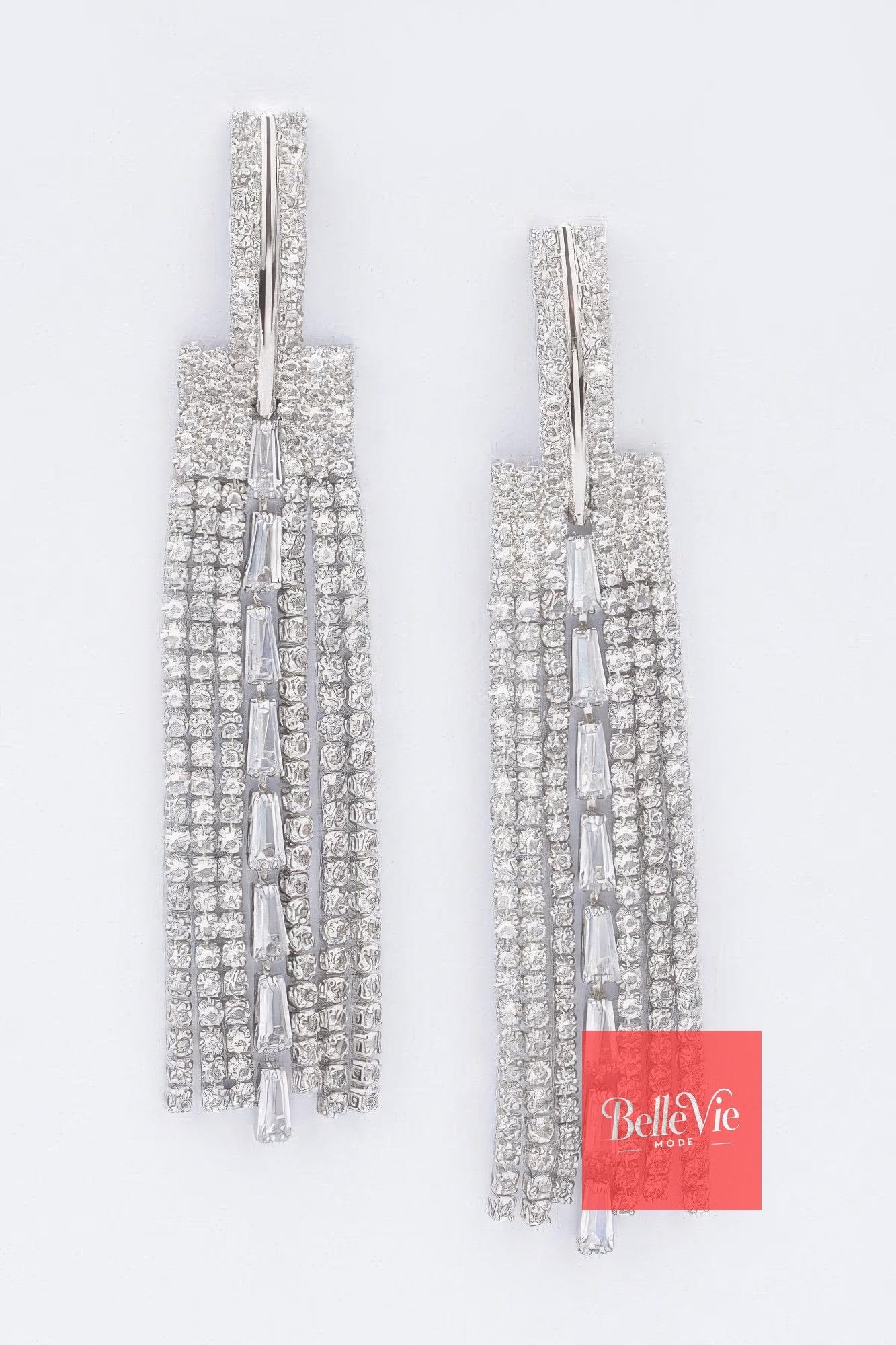 BelleVie Mode Silver clear Rhinestone Earring