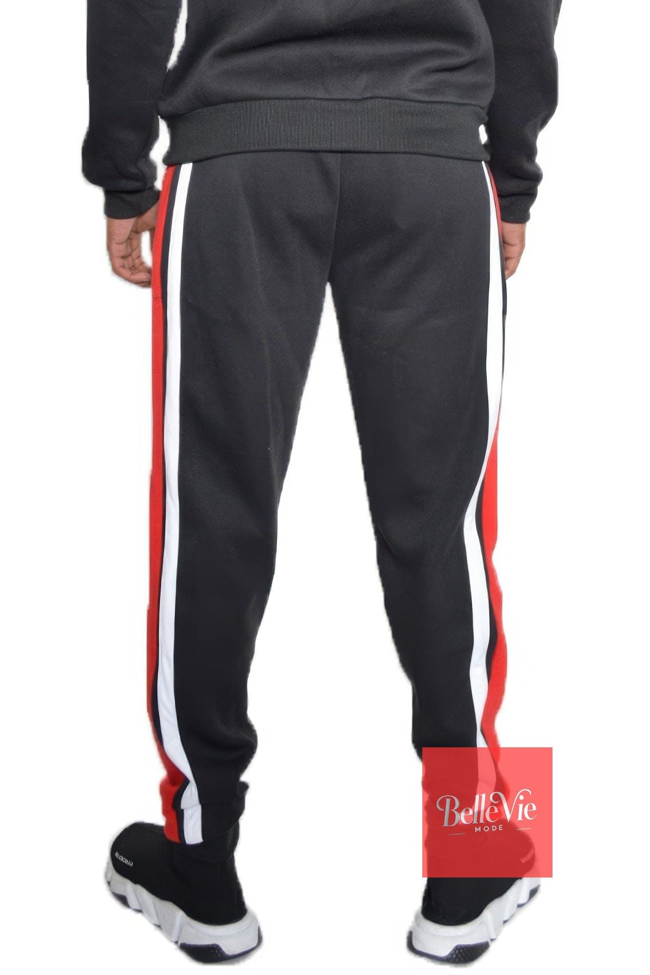 BelleVie Mode Solid With Three Stripe Sweat Pants