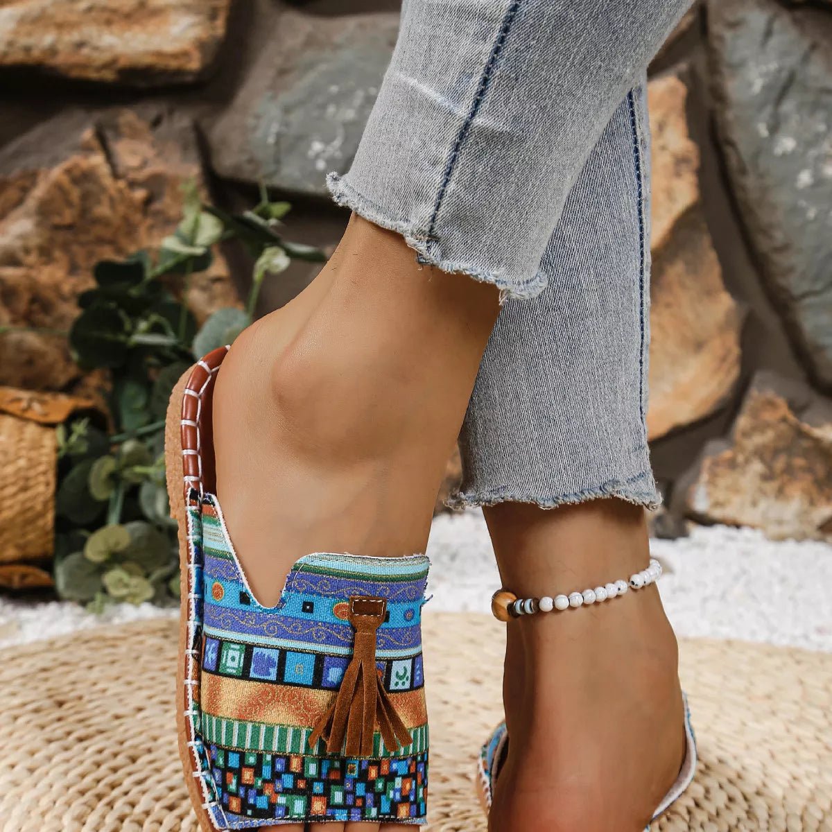 Tassel Open Toe Sandals - BelleVieMode