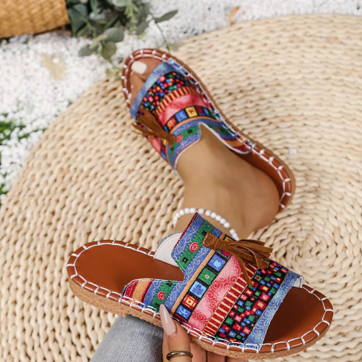 Tassel Open Toe Sandals - BelleVieMode