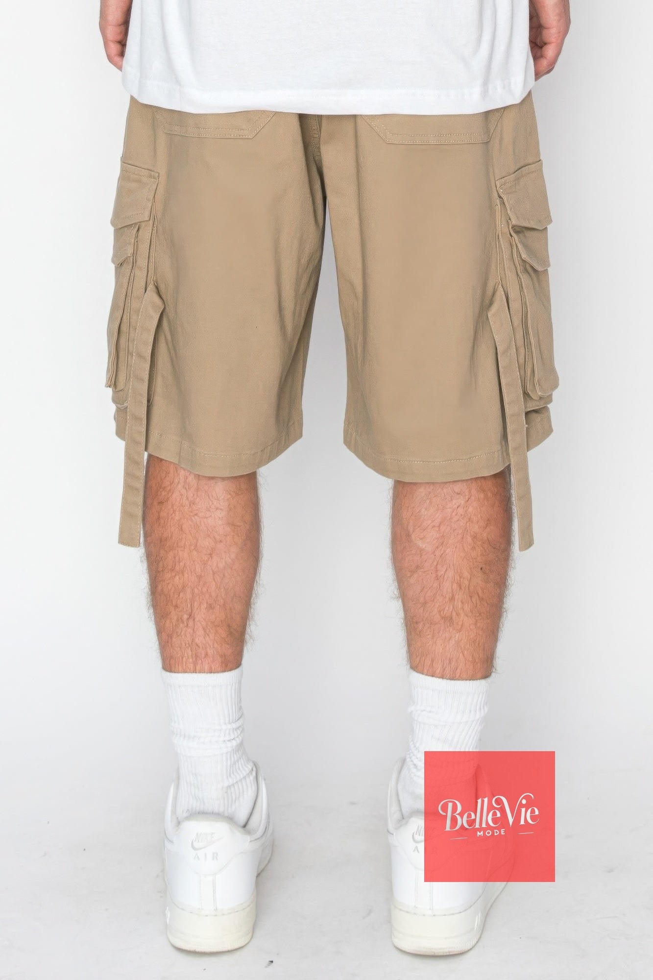 BelleVie Mode Twill Tuility Jogger Shorts